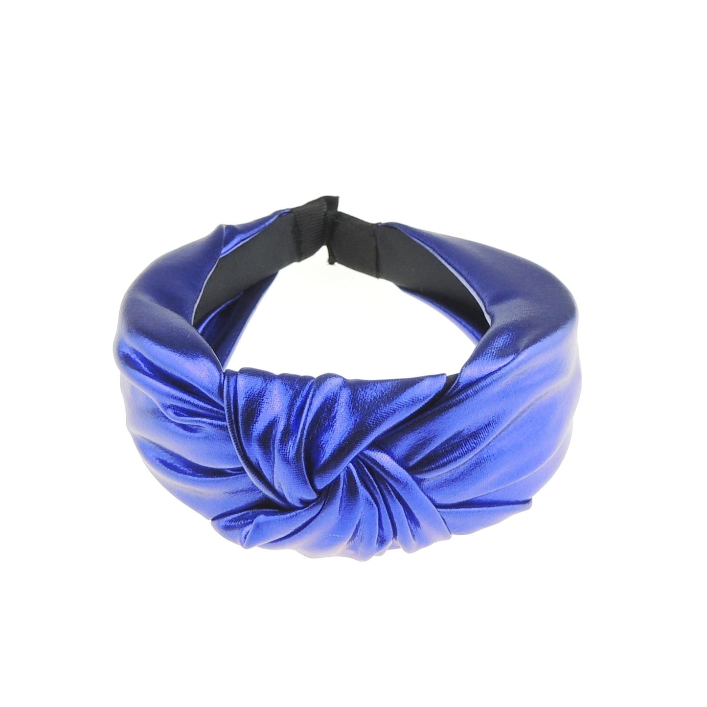 Womens Girls Evening Fancy Metallic Fabric Knot Twist Twisted Turban Wide Thick Formal Fancy Dress Headband Alice Band Hair Accessories Hairband Christmas Wedding Bridesmaid Party