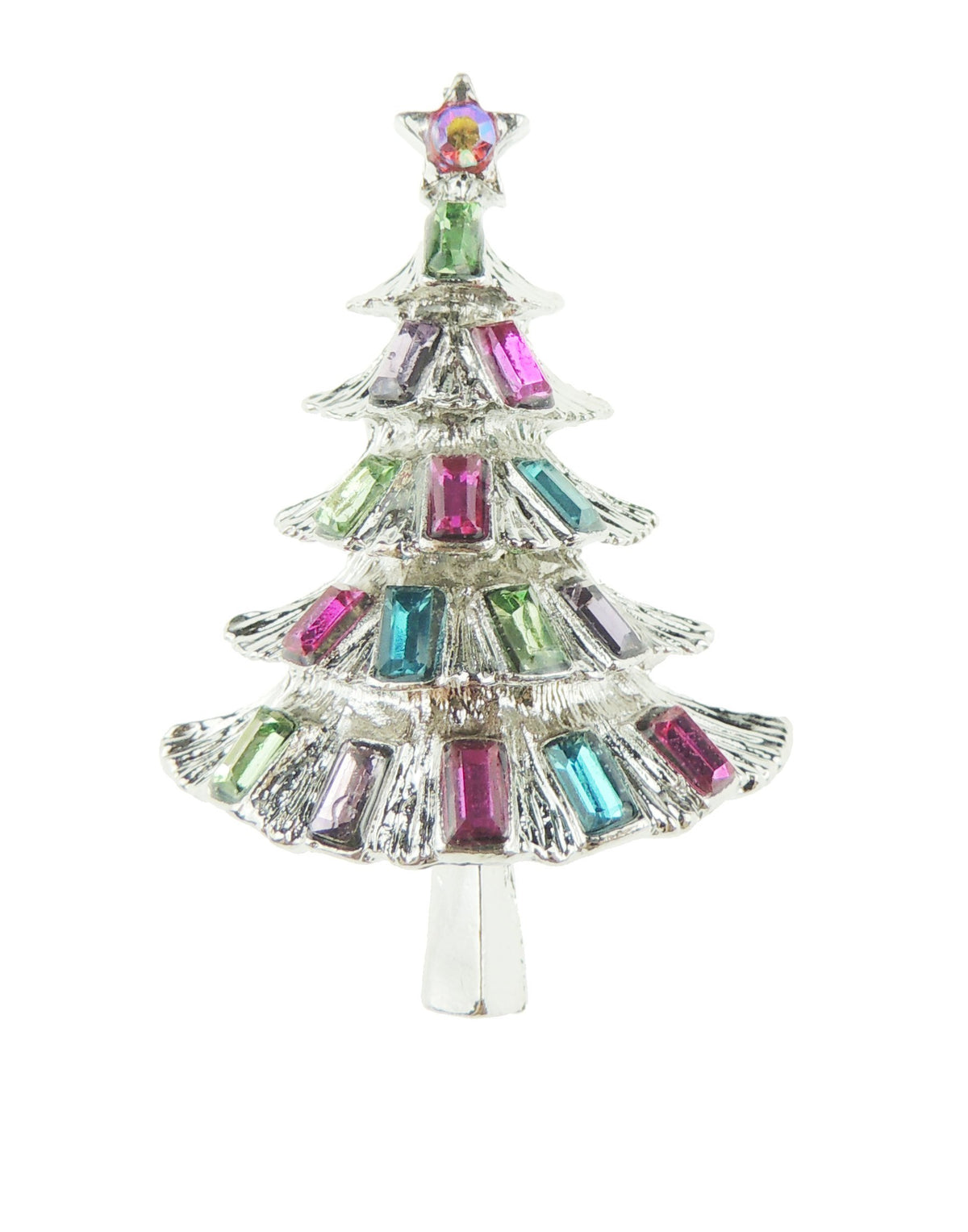 Sparkly Festive Christmas Season Gift Coat Scarf Coat Jacket Shawl Scarf Diamante Rhinestone Crystal Brooch Badge Breastpin Corsage Pin Xmas Tree Red Green Pink BlueColour