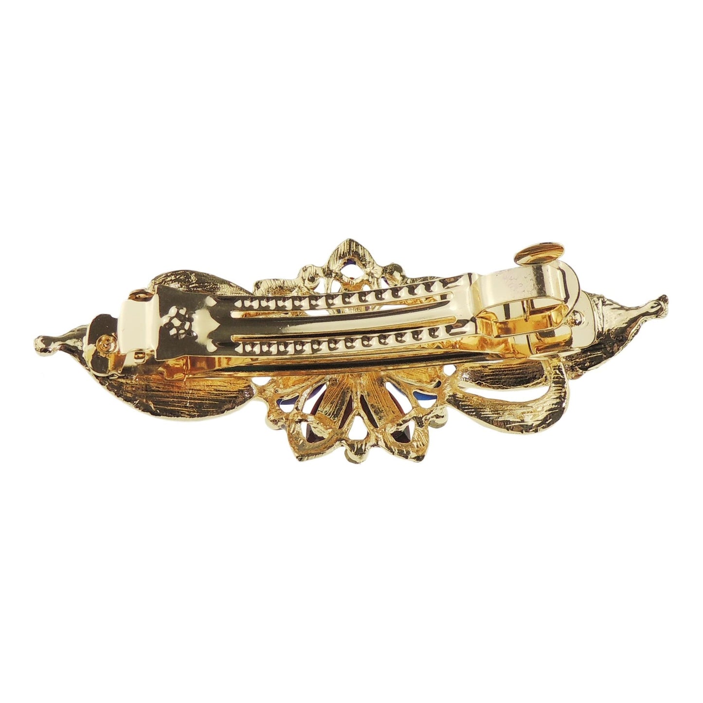 Ladies Enamel & Diamante Evening Occasion Stencil Hair Barrette Clip Pointy Flower Star