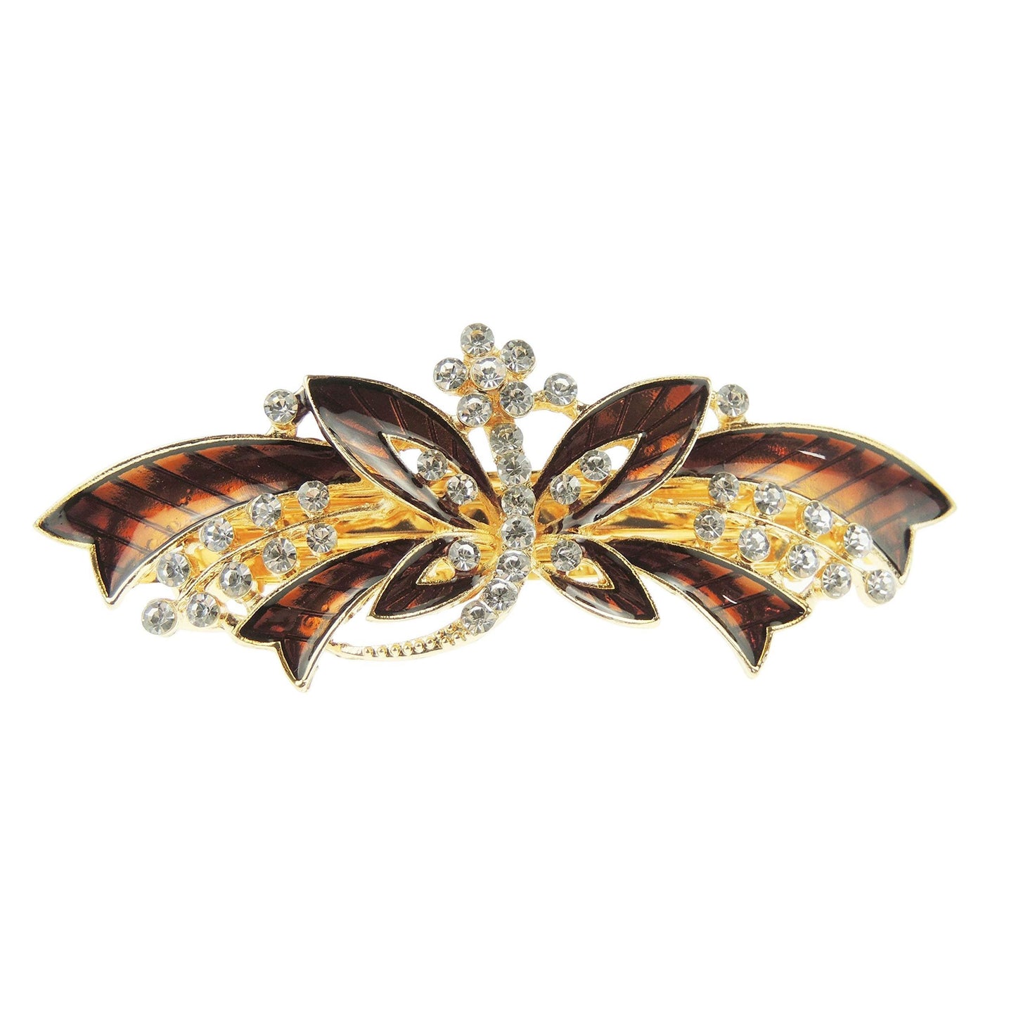 Womens Girls Crystal Rhinestone Diamante Wedding Birthday Party Evening School Ponytail Fine Medium Hair Accessories Occasion Barrette Hairpin Grip French Spring Clip Enamel Butterfly