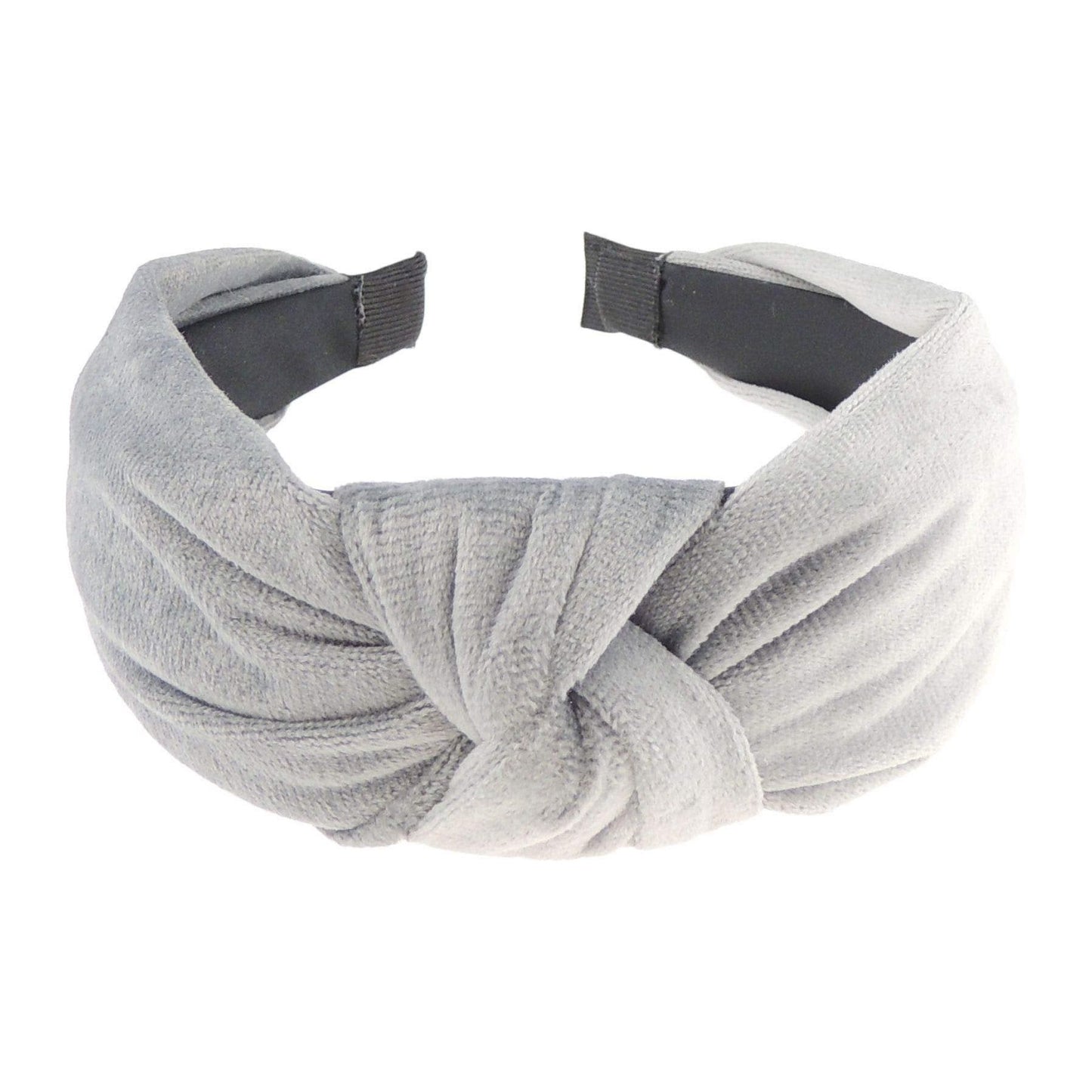 Velvet Knotted Wide Top Knot Twist Twisted Fabric Turban Evening Winter Boho Vintage Headband Alice Band Women, Hair Accessories Hairband Christmas Birthday Wedding Bridesmaid (Light Brown)