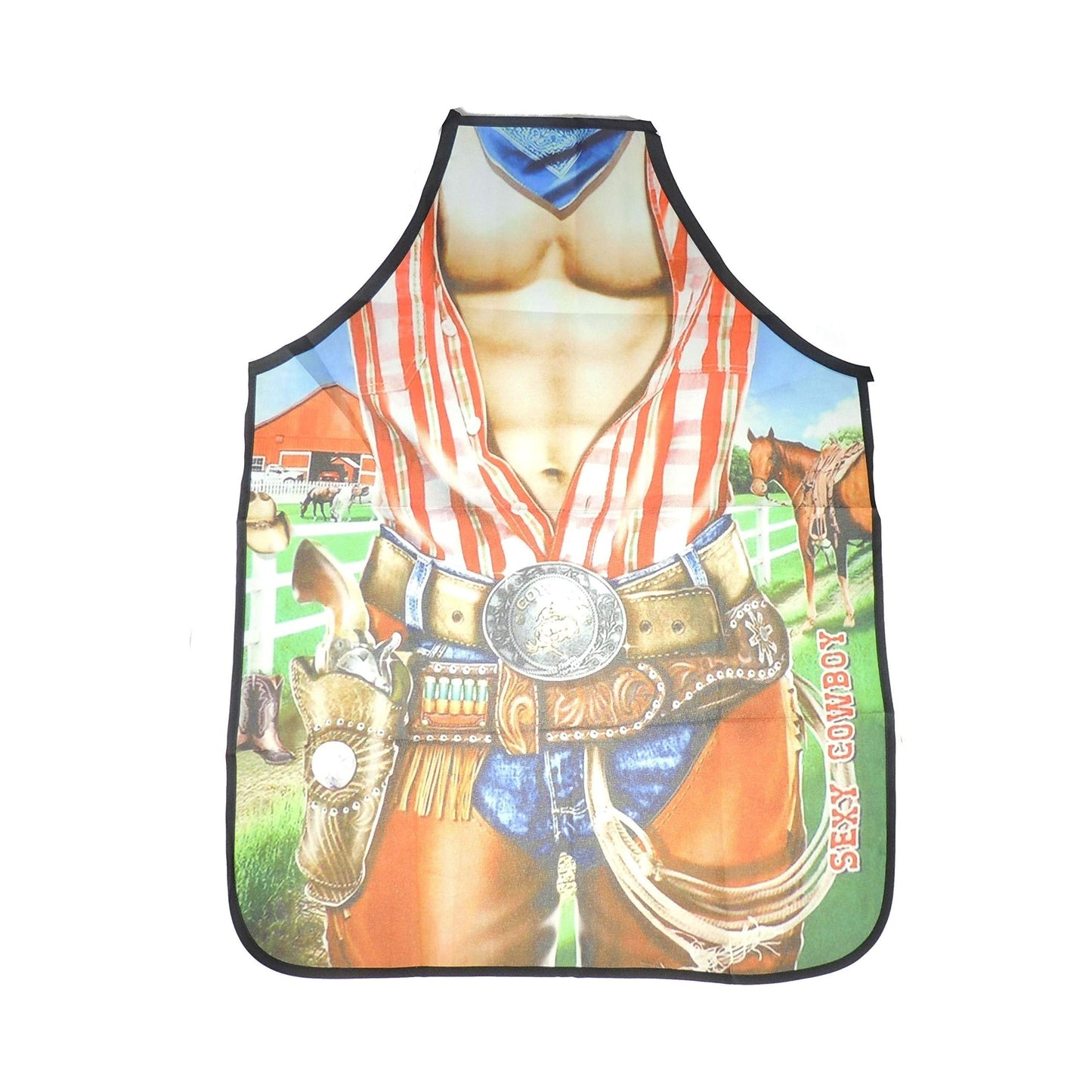 Glamour Girlz Mens Womens Chef Kitchen Cooking Baking BBQ Rude Joke Naughty Funny Novelty Present Stag Do Party Gift Pinny Pinafore Apron Birthday Christmas Sexy Cowboy Rodeo