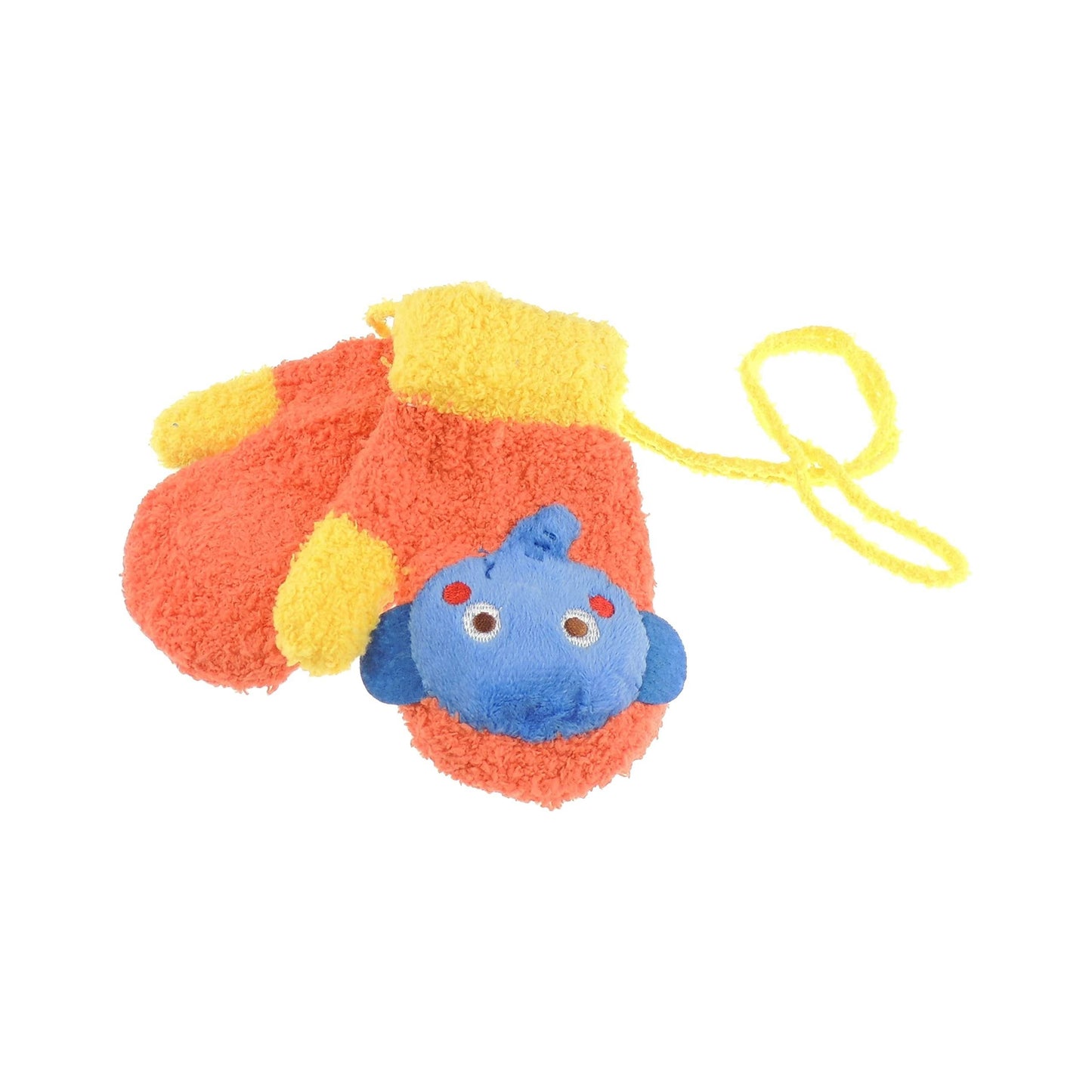 Soft Baby Girls Boys Kids Toddler Children Babies Knit Fleece Thermal Warm Winter Outdoor Chain String Gloves Soft Feather Animal Mitts Mittens 1 2 Years (