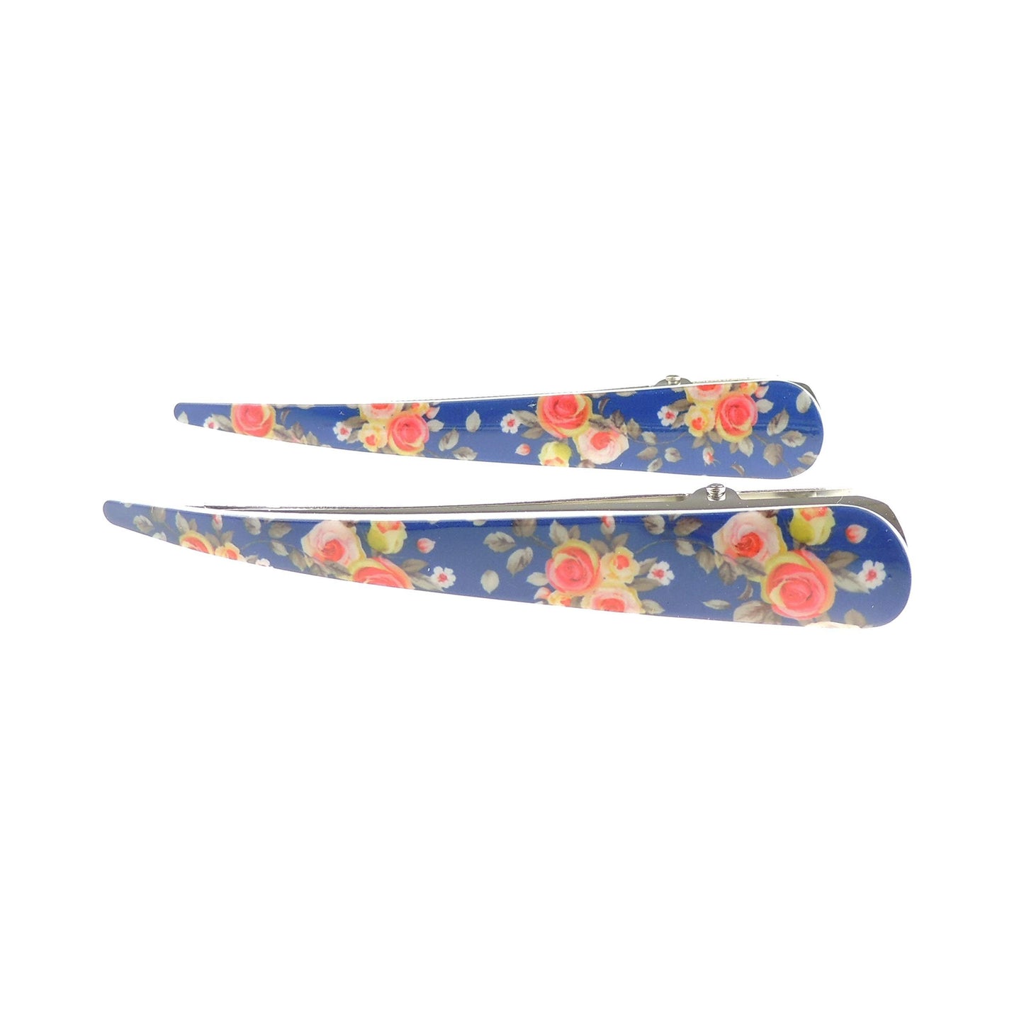 Set of 2 Ladies Concord Beak English Garden Floral Flower Roses Hair Clip