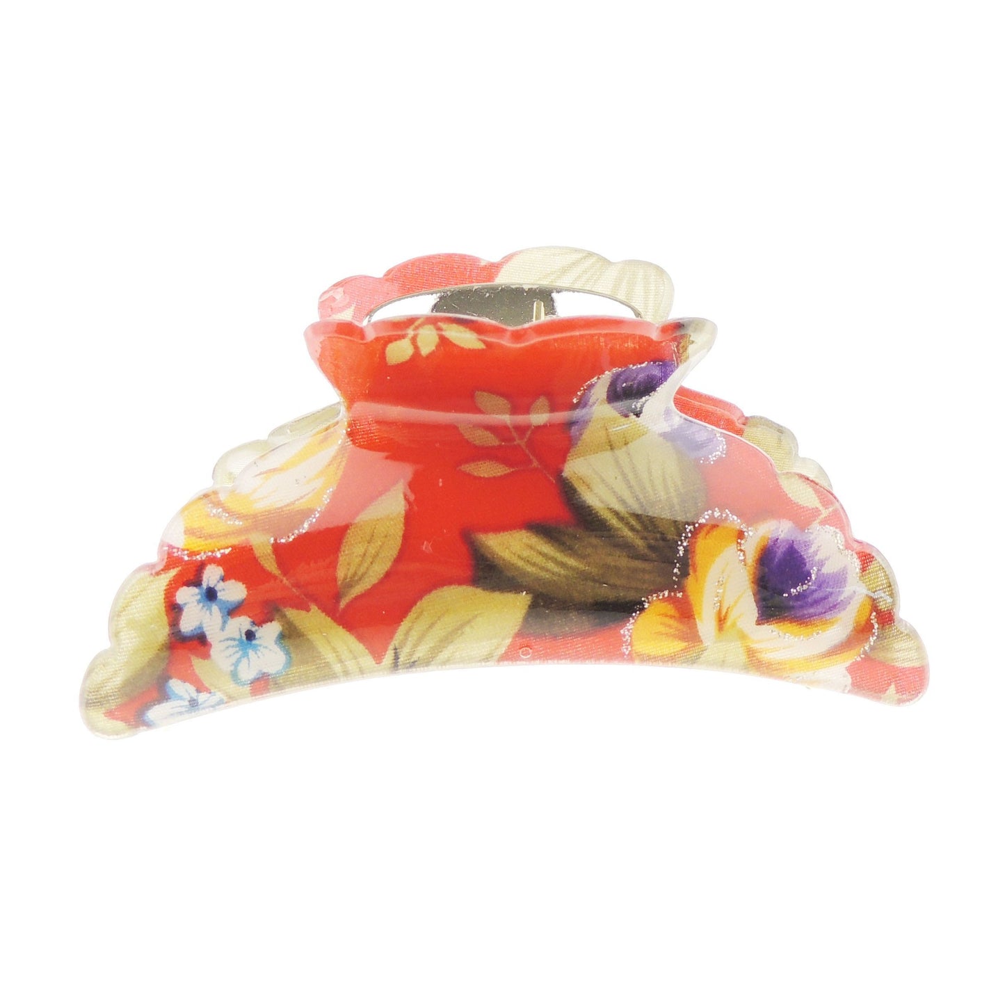 Womens Girls School Uniform Work Plastic Wedding Party Prom Birthday Hair Up Do Octopus Bulldog Butterfly 9cm Large Crab Spider Styling Claw Grip Clamp Clip Floral Rose Begonia Leaves Print