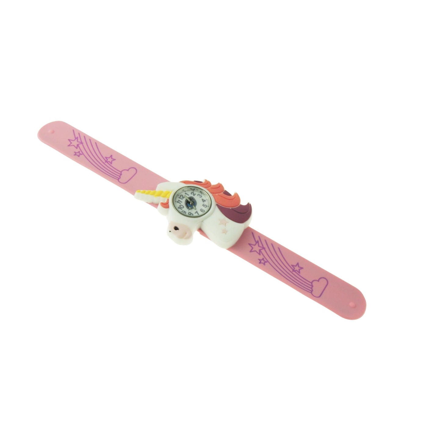 Glamour Girlz Kids Childrens Boys Girls Pink White Unicorn Head Watch Wrap Around Strap Present Gift Age 3, 4, 5, 6, 7, 8, 9, 10+ Years Old Birthday Christmas Birthday Tell Time Educational Idea