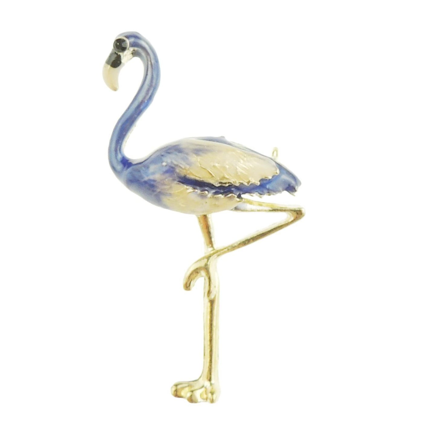 Vintage Look Gold Tone Wedding Christmas Birthday Gift Enamel Bird Wildlife Lover Flamingo Fashion Badge Scarf Dress Brooch Lapel Pin For Men Women
