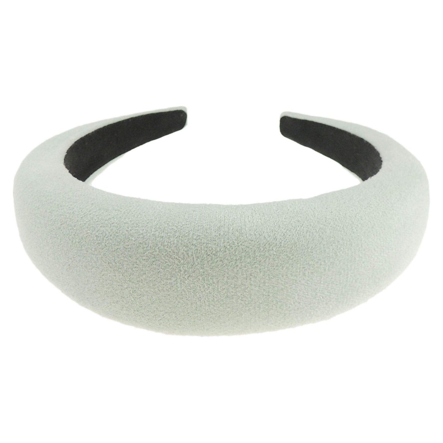 Womens Suede Look Puffy Occasion Wedding Bridal Party Birthday Christmas Evening Wide 4cm Thick High Bump Padded Hair Hairband Accessories Headband Alice Band