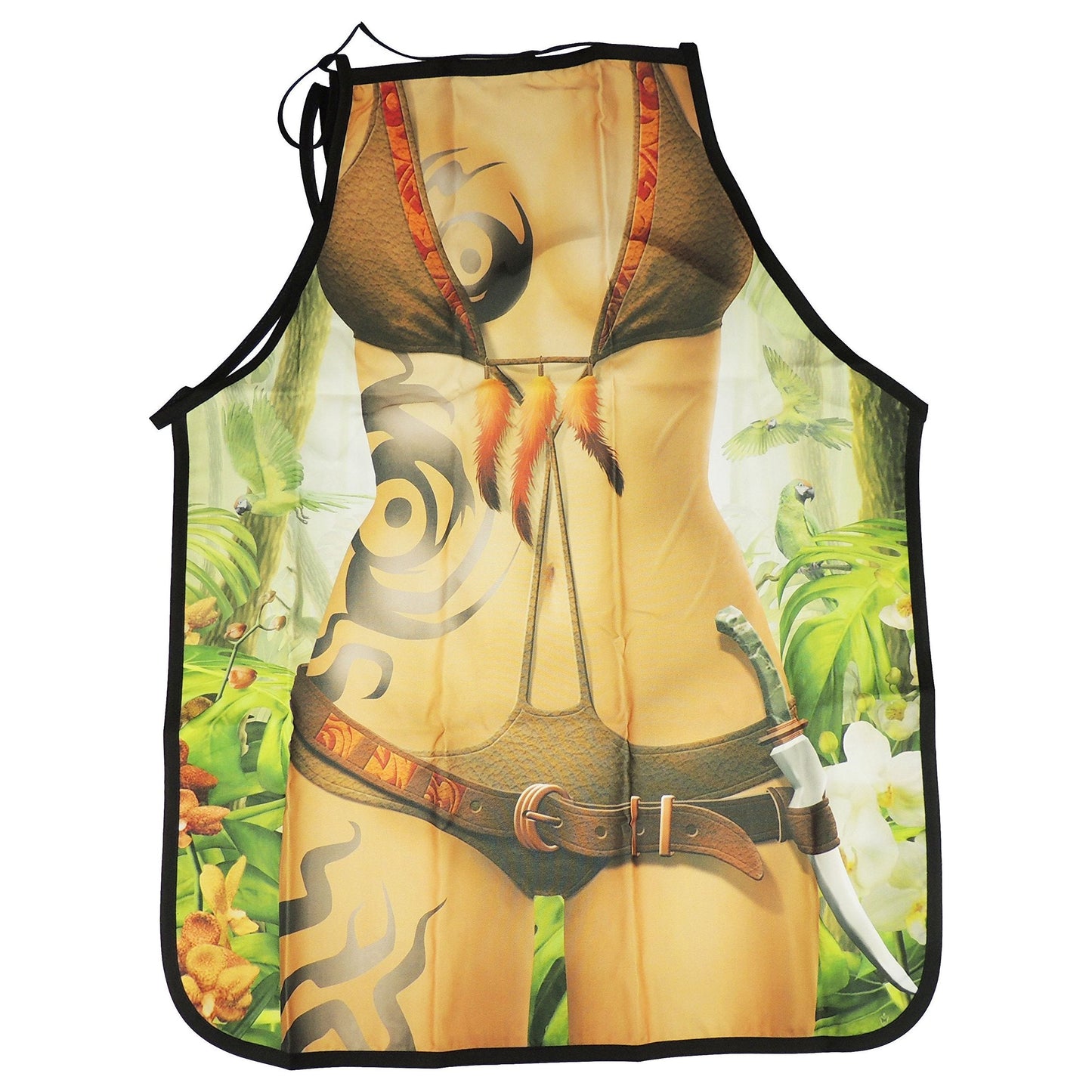 Glamour Girlz Mens Womens Chef Kitchen Cooking Baking BBQ Rude Joke Naughty Funny Novelty Present Stag Do Party Gift Pinny Pinafore Apron Birthday Christmas Eve Jungle Woman