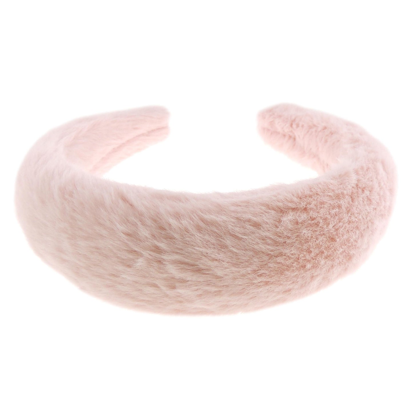 Womens Faux Fur Puffy Occasion Wedding Bridal Party Birthday Christmas Evening Wide 4cm Thick High Bump Padded Hair Hairband Accessories Headband Alice Band