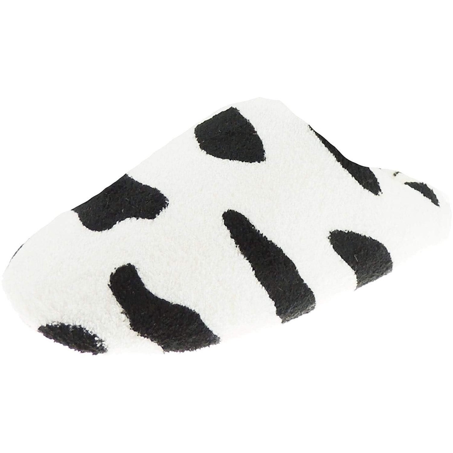 Glamour Girlz Cute Comfy Novelty Animal Funny Soft Fleece Plush Fluffy Winter House Bedroom Sliders Slip On Slides Mule Slippers Christmas Birthday Gift Idea For Women Cow Print