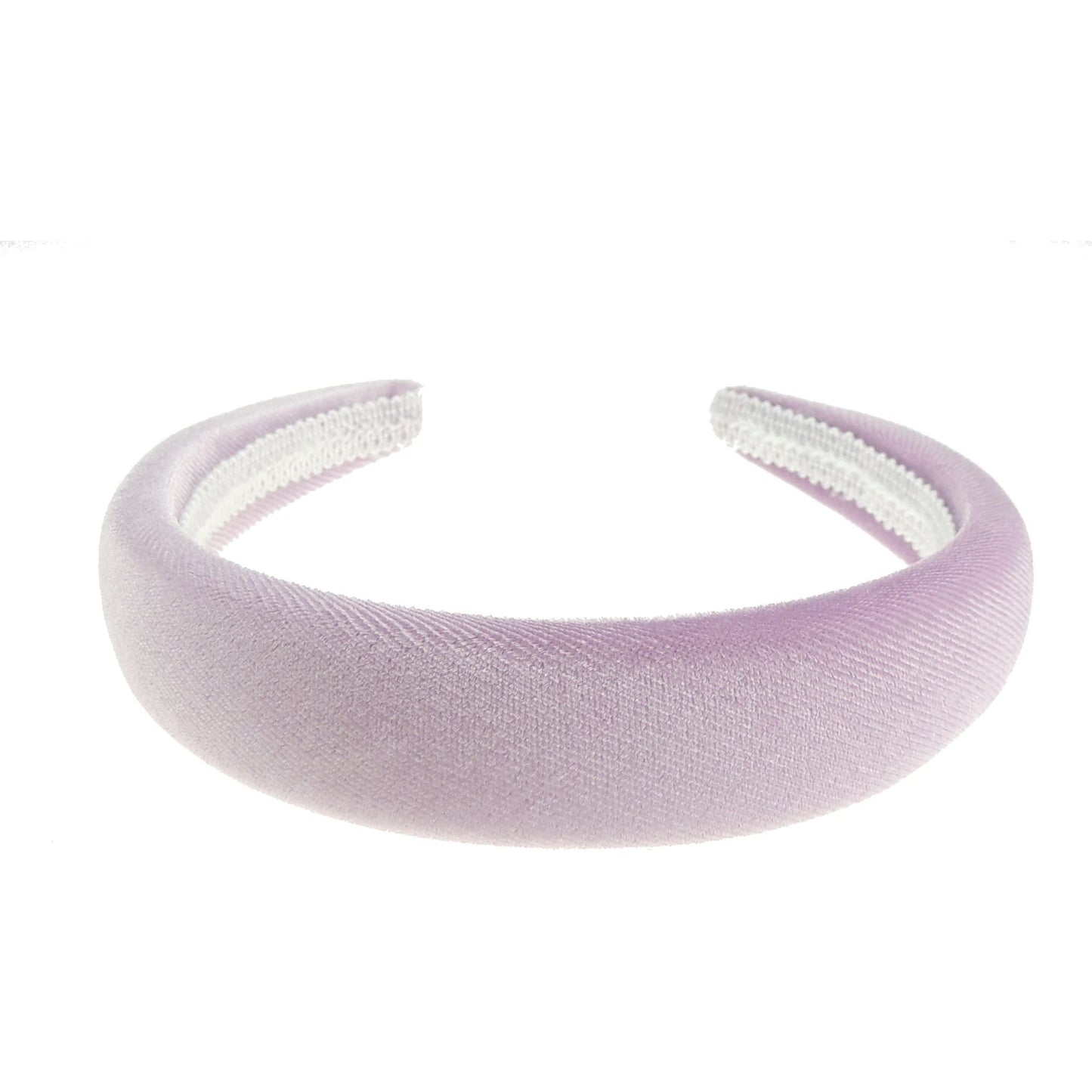 Womens Luxury Slightly Padded Puffy Velvet Flat Winter Evening Wedding Party Birthday Bridal Christmas Birthday Bridesmaid Headband Alice Band Hair Accessories Hairband (Lilac, One Size)