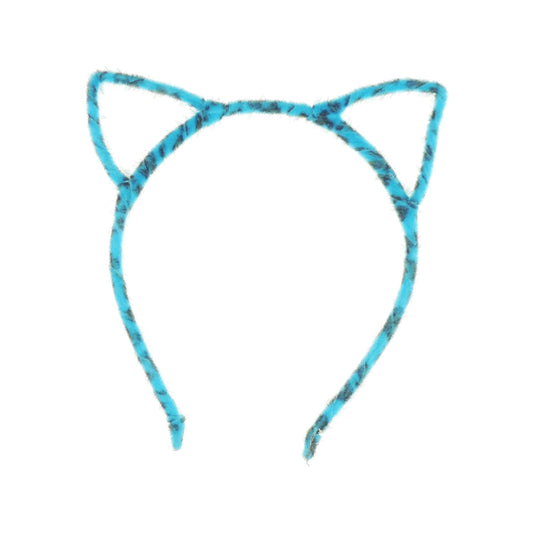 Glamour Girlz Unisex Womens Fuzzy Stencil Animal Cat Ears Narrow Halloween Costume Outfit Party School Play Headband Hair Hoop Accessories Headpiece Alice Band Hairband Deeley Bopper