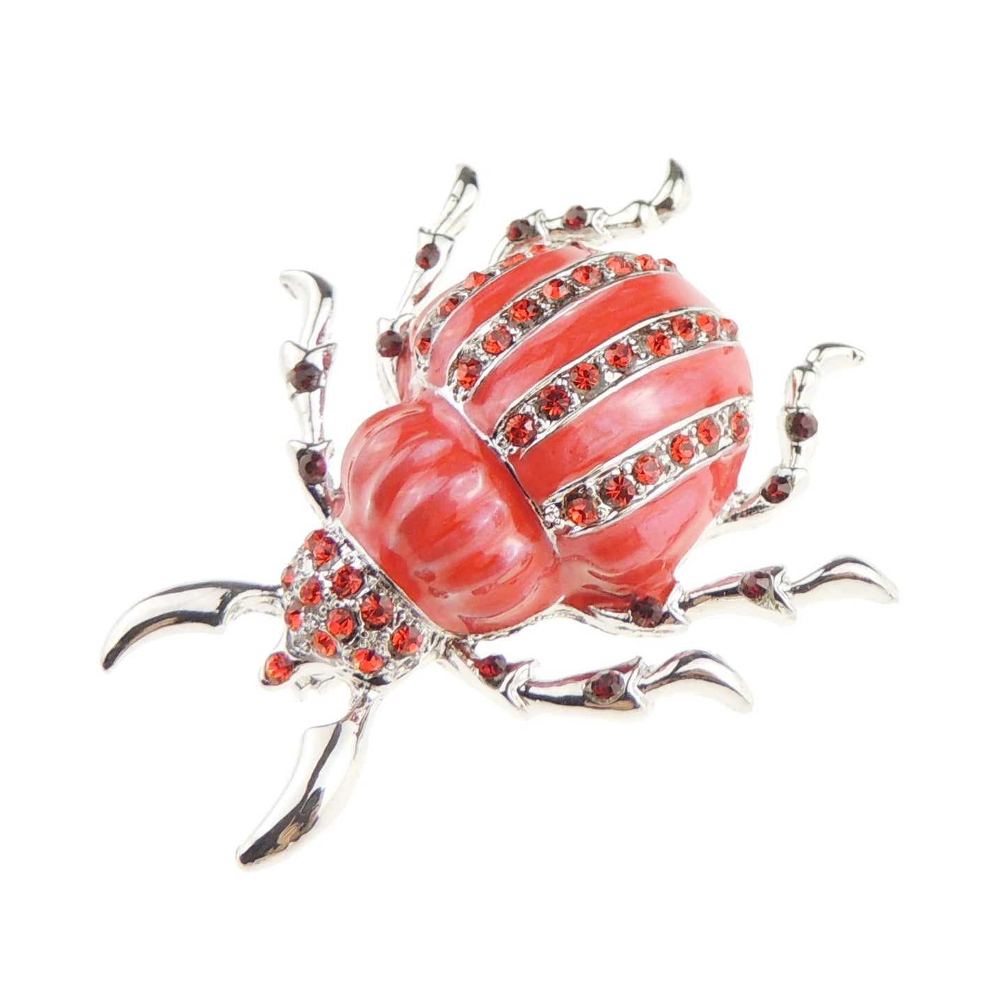 Sparkly Womens Party Wedding Dress Christmas Birthday Saree Scarf Lapel Diamante Bling Crystal Brooch Badge Breastpin Corsage Pin Enamel Insect Bug Beetle Critter