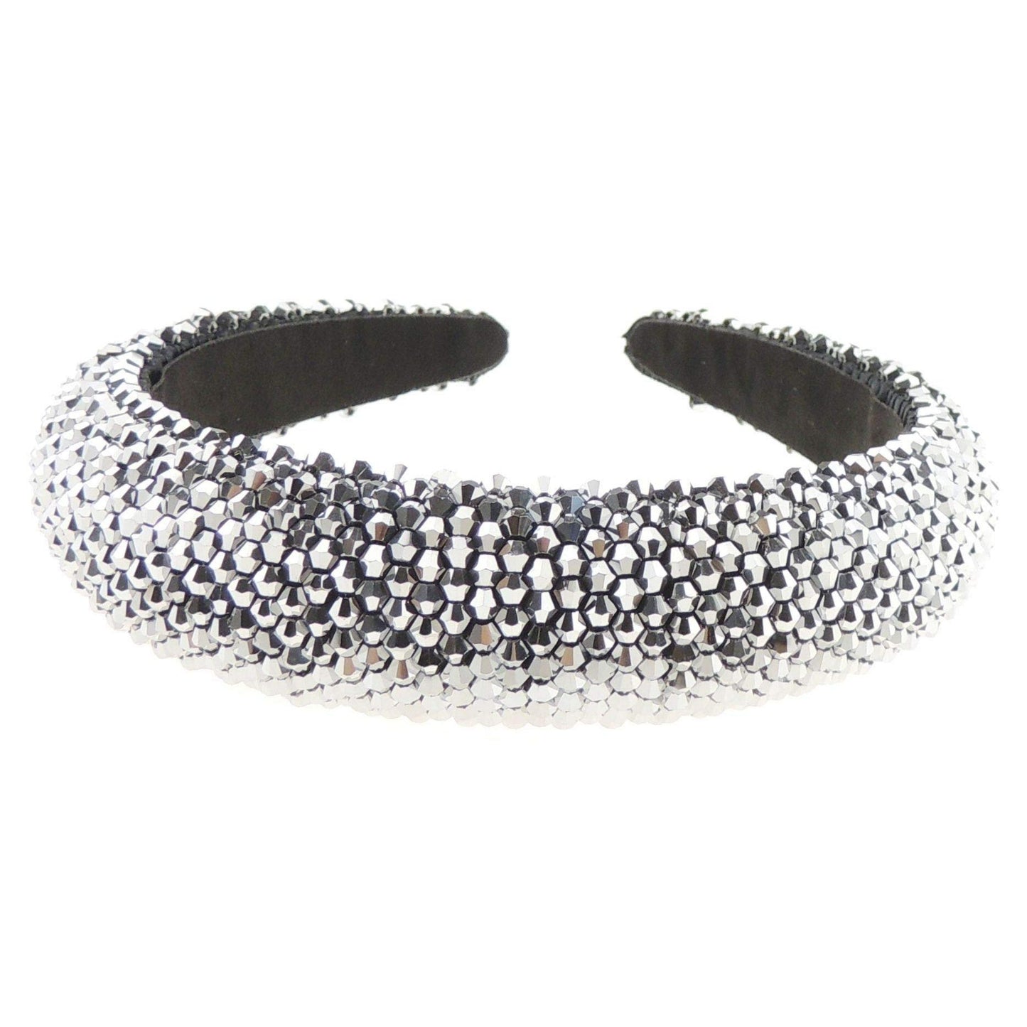 Womens Occasion Wedding Bridal Evening Embellished Crystal Beaded Jewelled Bump Formal Party Padded Sparkly Hair Headband Alice Band