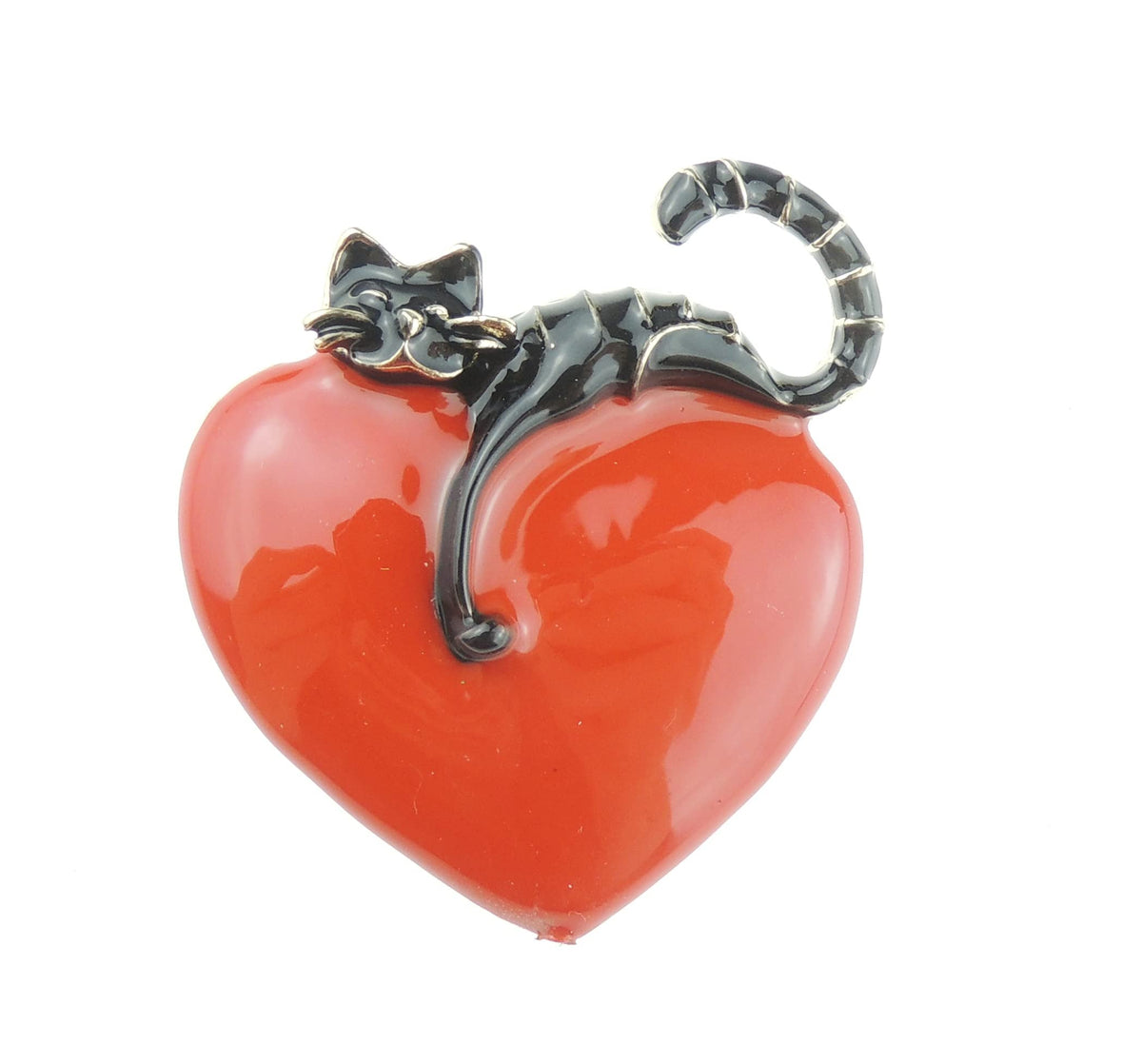 Womens Mens Christmas Birthday Gift Coat Scarf Coat Jacket Shawl Mother Groom Bride Diamante Crystal Brooch Badge Breastpin Corsage Pin Enamel Lazy Sleeping HEart Cat Kitten Kitty