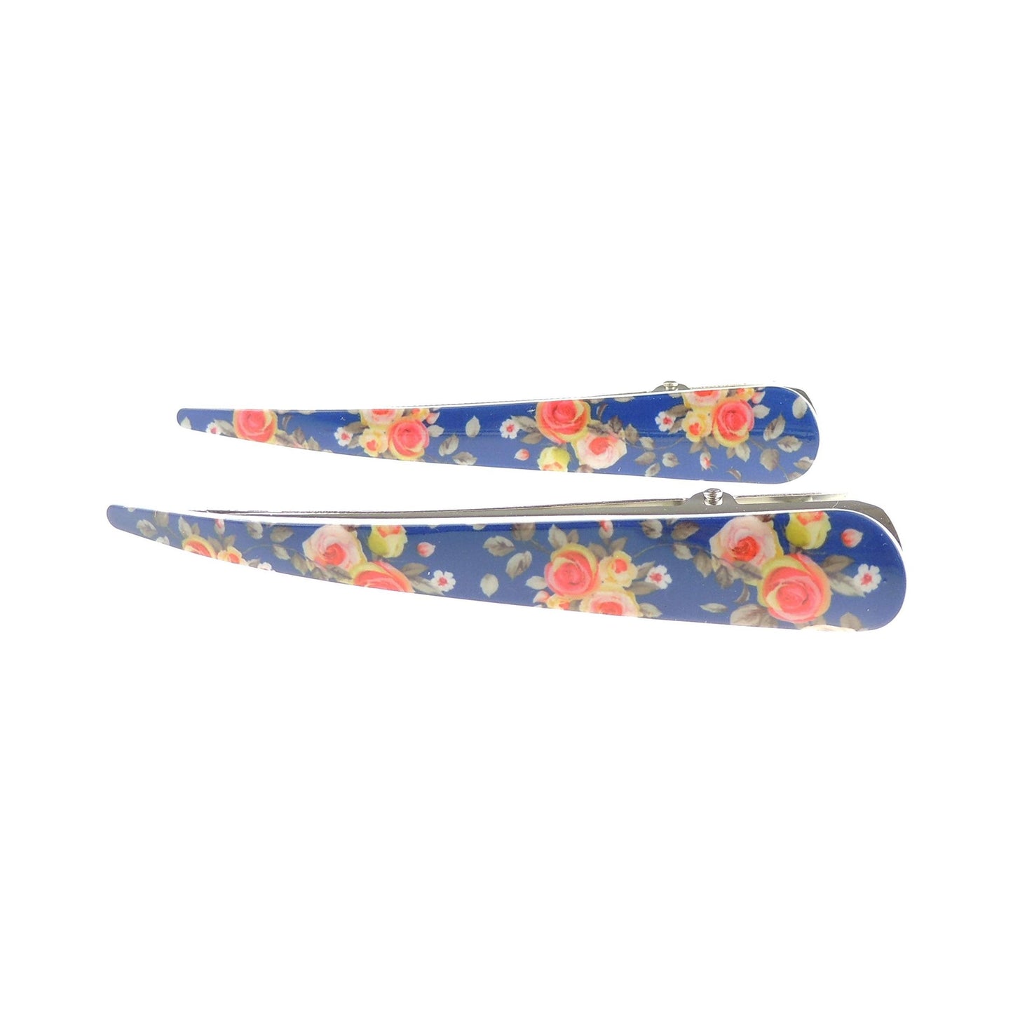 Set of 2 Ladies Concord Beak English Garden Floral Flower Roses Hair Clip