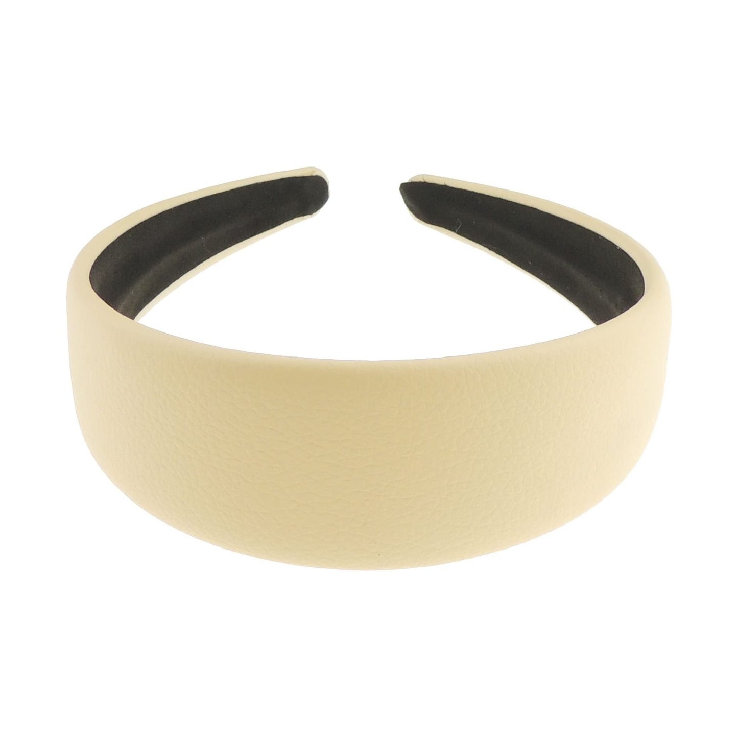 Womens Girls Occasion Wedding Bridal Party Birthday Christmas Evening Wide 4cm Slightly Padded Winter Faux Leather Vegan Hair Hairband Accessories Headband Alice Band