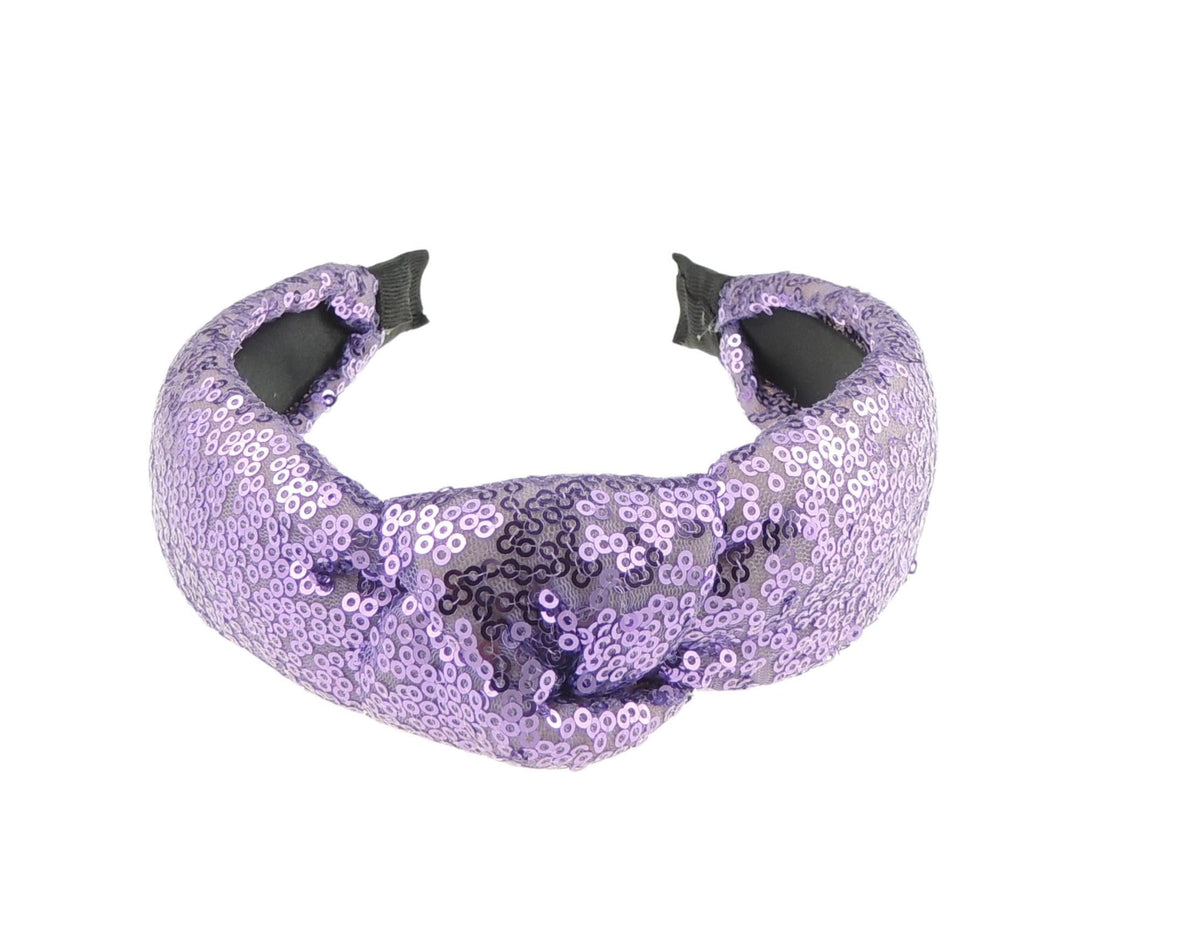Womens Evening Fancy Sparkly Sequin Knot Twist Twisted Turban Wide Thick Formal Boho Vintage Headband Alice Band Hair Accessories Hairband Christmas Wedding Bridesmaid Party (Candy Pink)