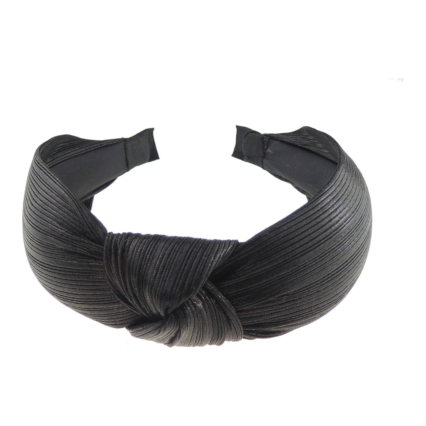 Womens Girls Evening Fancy Metallic Pinstripe Fabric Knot Twist Twisted Turban Wide Thick Formal Fancy Dress Headband Alice Band Hair Accessories Hairband Christmas Wedding Bridesmaid Party Royal Blue
