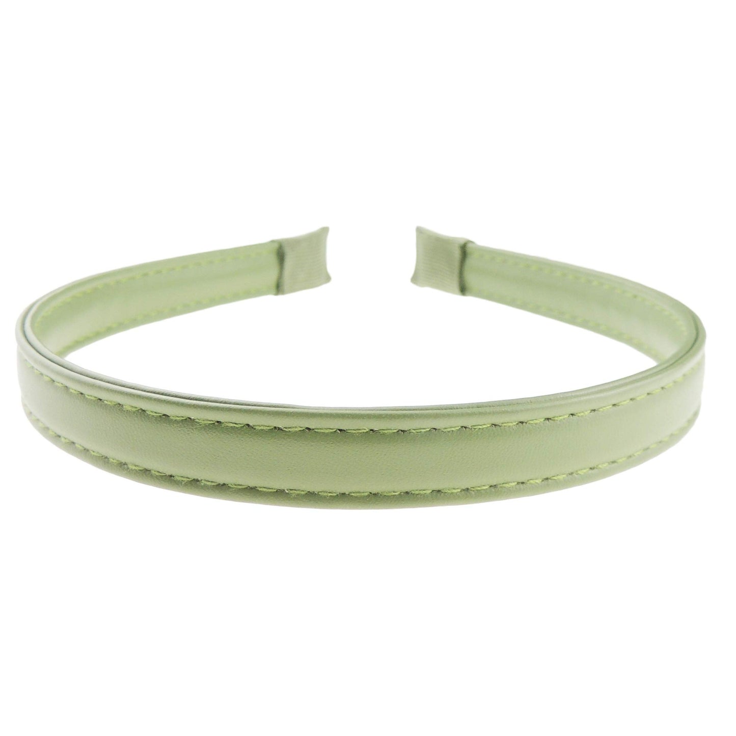 Ladies Leather Look Narrow Stitched Edge Headband Alice Band