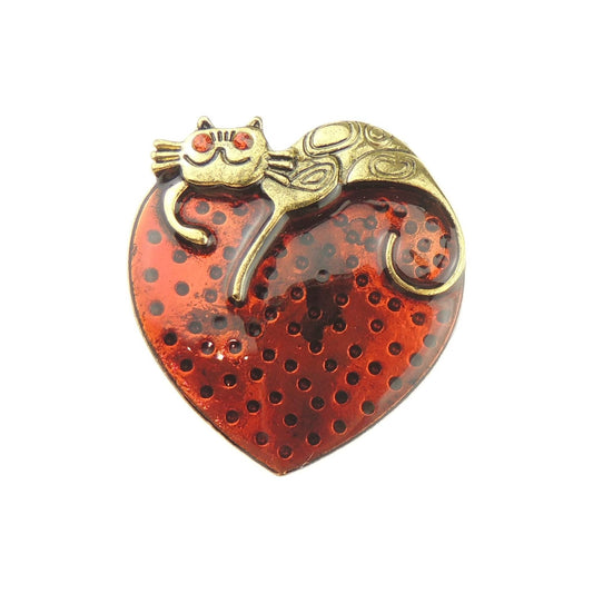 Womens Mens Christmas Birthday Gift Coat Scarf Coat Jacket Shawl Mother Groom Bride Diamante Crystal Brooch Badge Breastpin Corsage Pin Enamel Lazy Sleeping HEart Cat Kitten Kitty