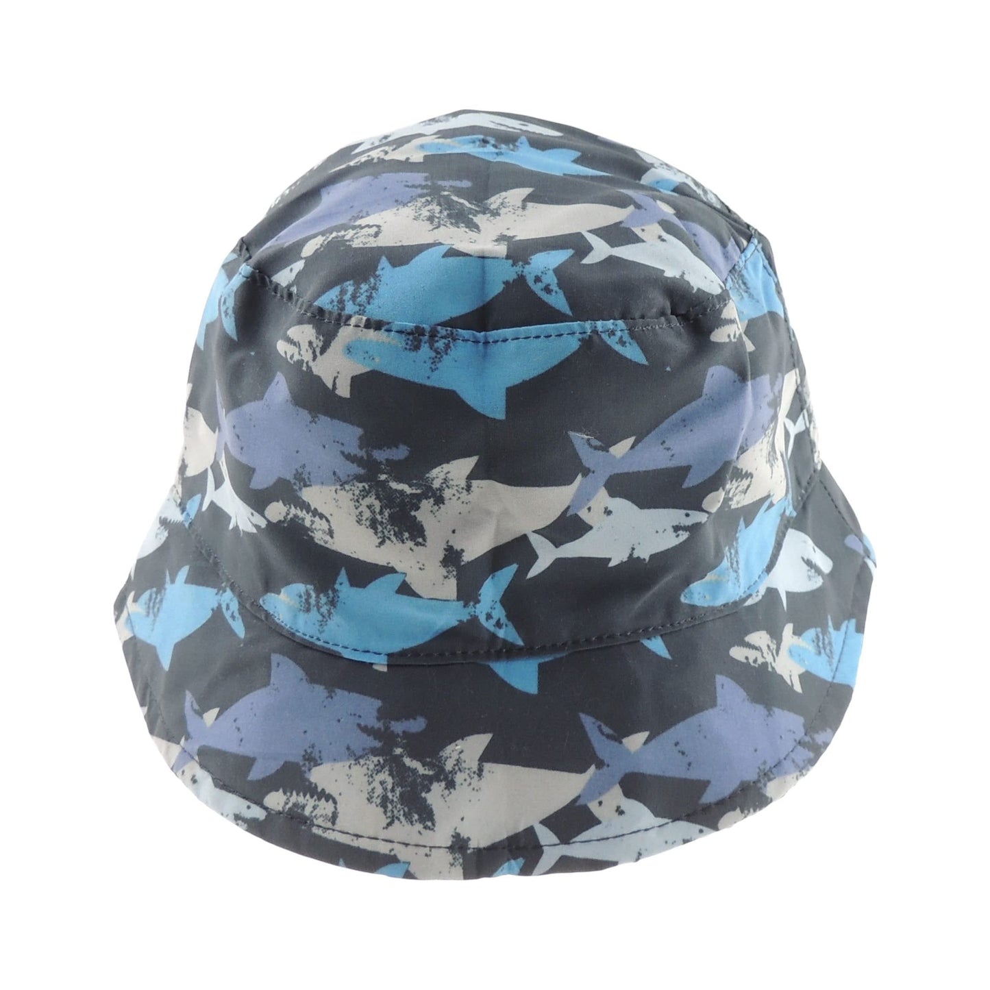 Glamour Girlz Baby Boys Cotton Great White Shark Navy Blue Print Bucket Cloche Beanie Sun Cap Hat (55cm 3-6 Years)