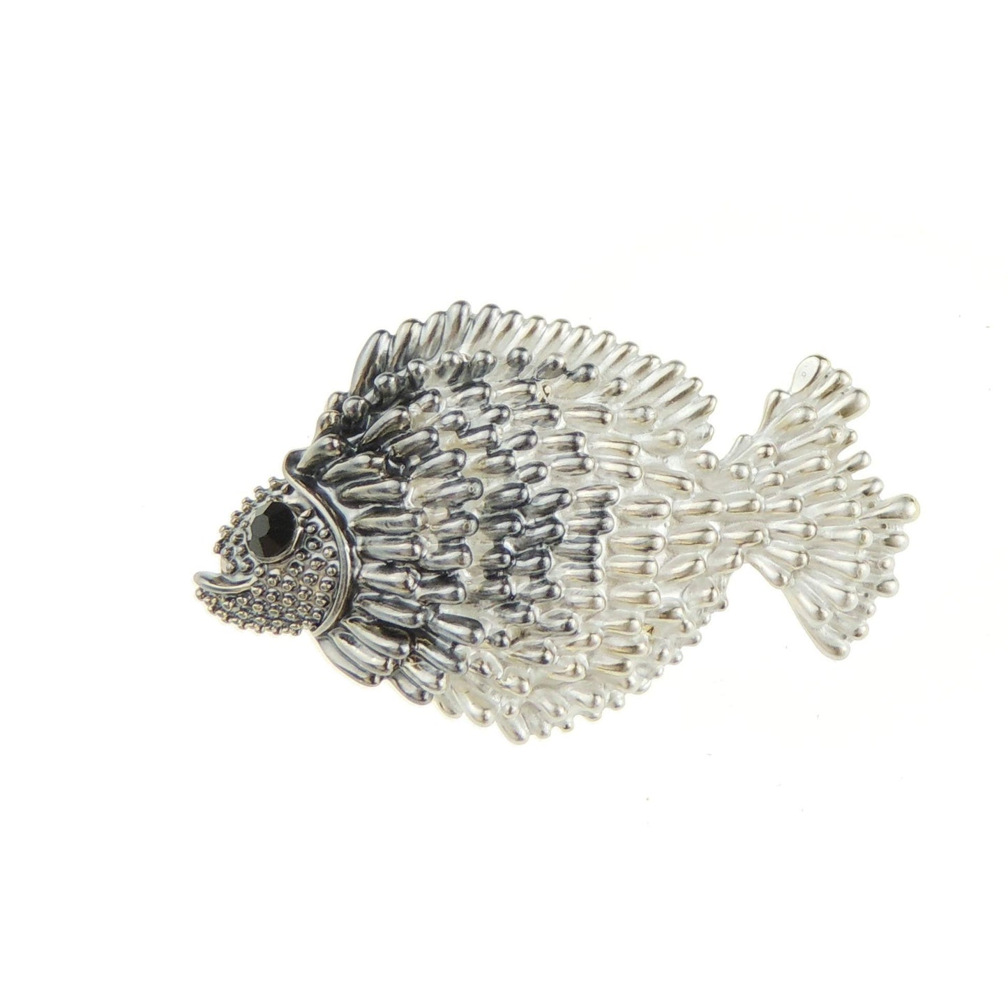 Ladies 3D Speckled Enamel Scorpion Tropical Piranha Fish Formal Brooch