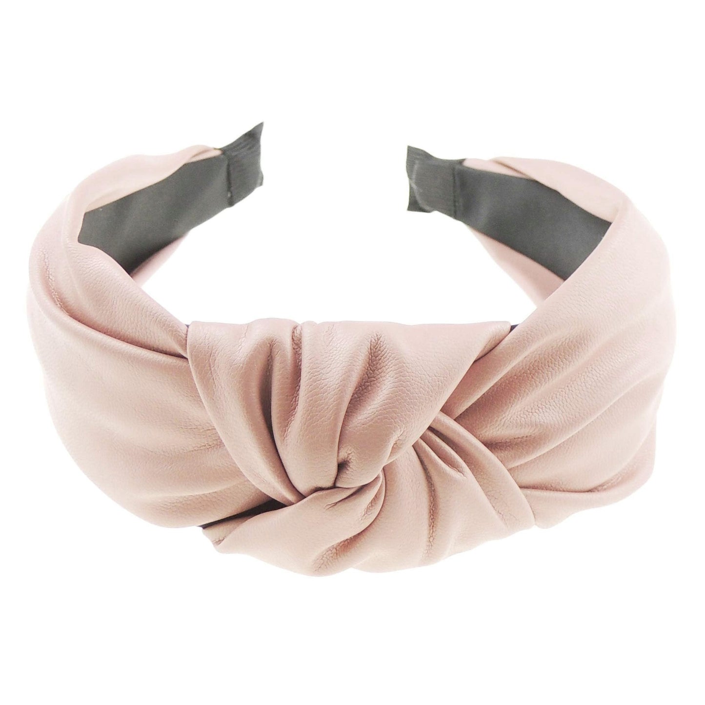 Womens Vegan Faux Leather Wide Top Knot Fabric Turban Evening Boho Retro Funky Vintage Headband Alice Band Hair Hairband For Christmas Birthday Wedding