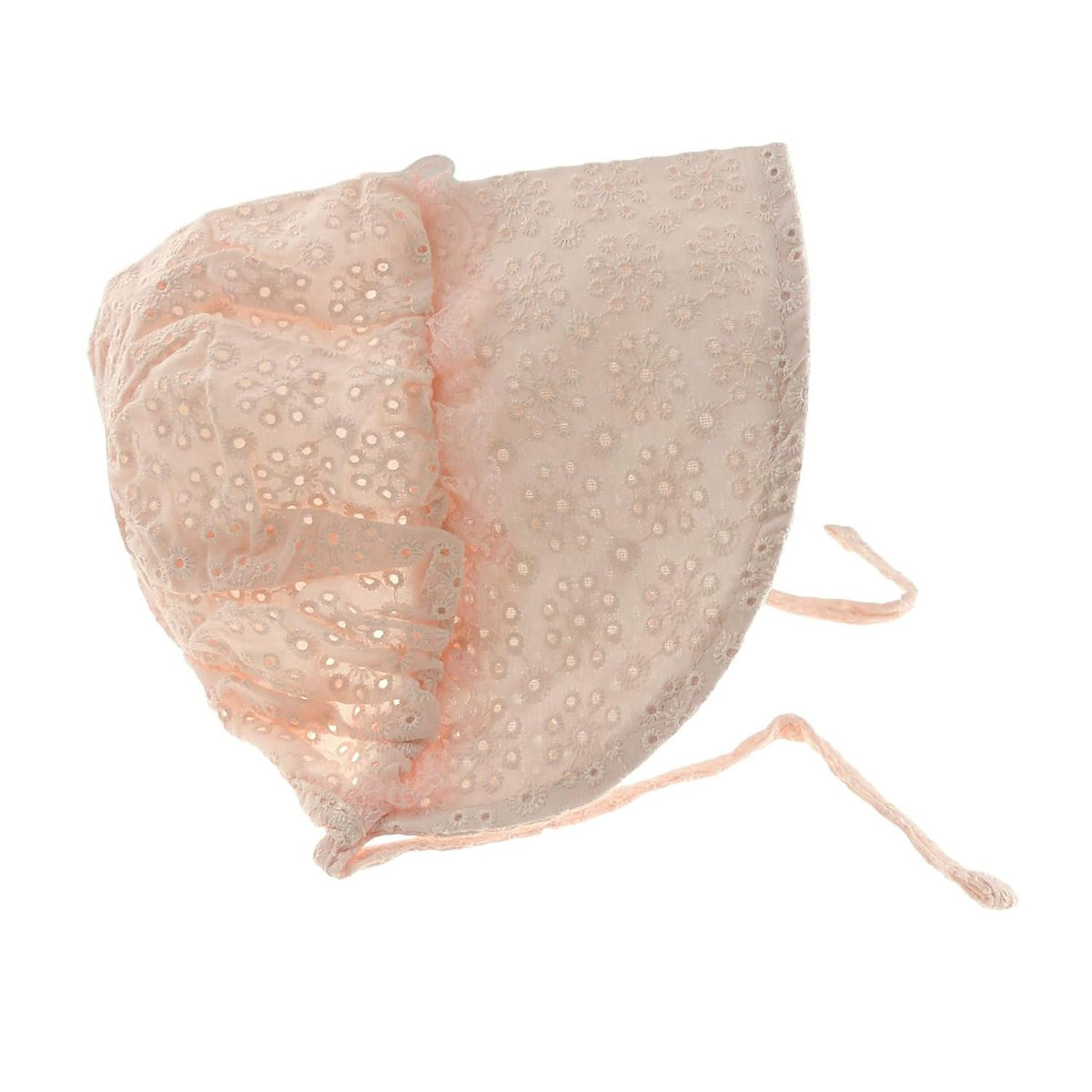 Glamour Girlz Baby Girls Holiday Accessory Essential Summer Cotton Broderie Anglais Bonnet Bucket Hat Newborn 0-3 Months 3-6 Months 6-12 Months