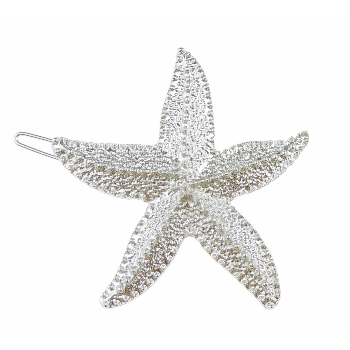 Womens Girls Party Birthday Christmas Bridal Wedding Accessories Slides Hairpin Hair Clips Grips Bobby Pins Clip Barrette Slide Star Fish Starfish (Silver Tone)