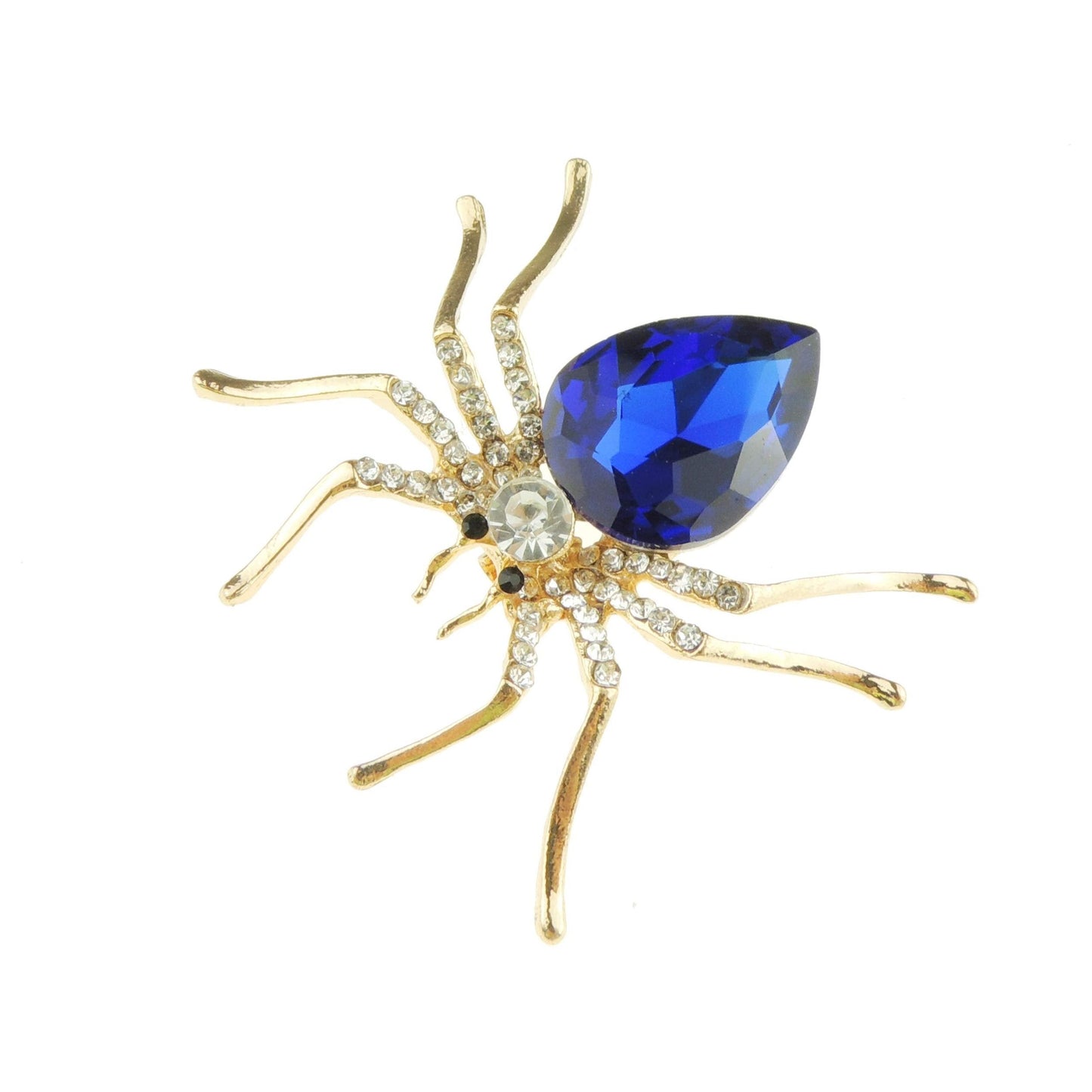 Sparkly Womens Christmas Party Birthday Gift Saree Scarf Diamante Rhinestone Crystal Fancy Dress Bling Brooch Badge Breastpin Corsage Pin Halloween Animal Insect Spider Boxed