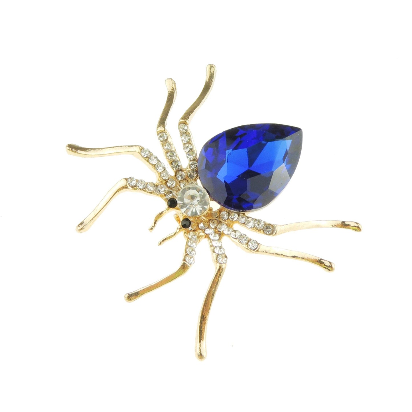 Sparkly Womens Christmas Party Birthday Gift Saree Scarf Diamante Rhinestone Crystal Fancy Dress Bling Brooch Badge Breastpin Corsage Pin Halloween Animal Insect Spider Boxed