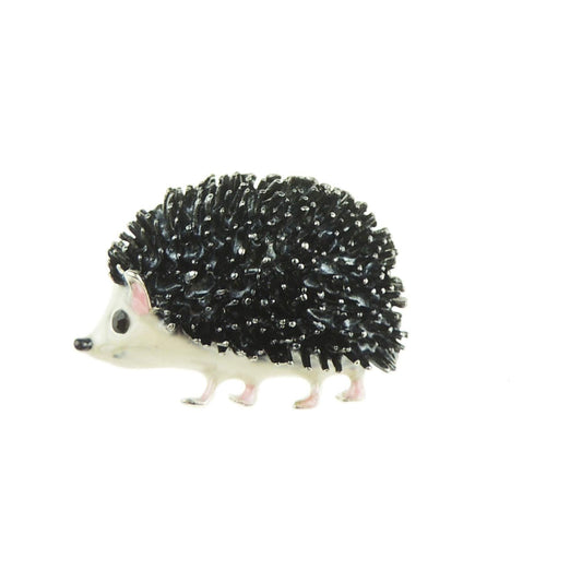 Womens Party Wedding Dress Christmas Birthday Saree Scarf 3D Speckled Vintage Look Lapel Brooch Badge Breastpin Corsage Pin Statement Hedgehog Black White Pink Ears