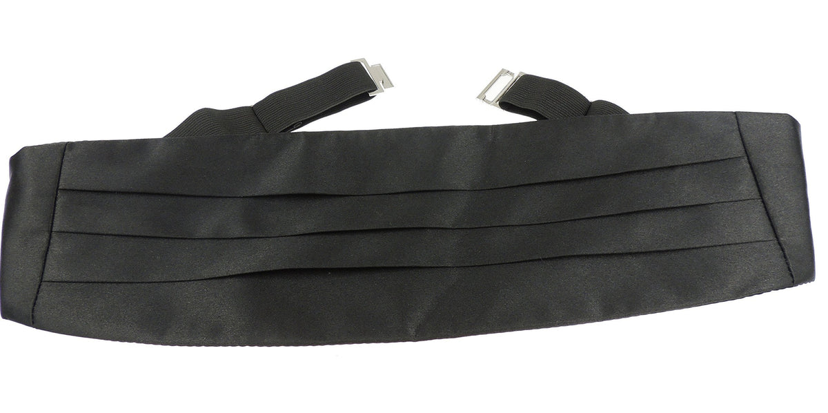 Mens Black Tie Formal Wedding Evening Best Party Dinner Jacket DJ Tuxedo Solid Plain Satin Cummerbund