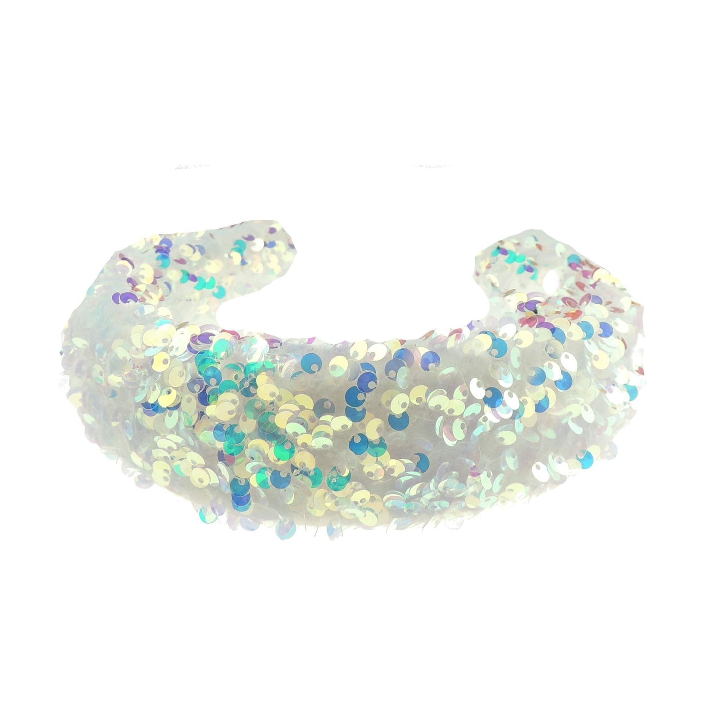 Sparkly Womens Puffy Wedding Bridal Party Birthday Christmas Evening Wide 4cm Thick High Bump Padded Sequin Bling Crystal Hair Hairband Accessories Headband Alice Band