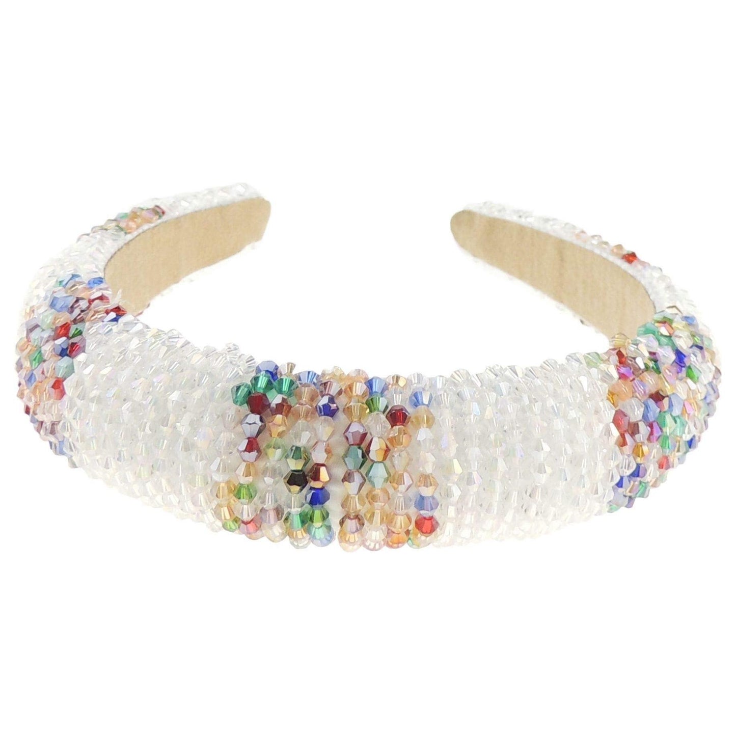 Womens Occasion Wedding Bridal Evening Embellished Crystal Beaded Jewelled Bump Formal Party Padded Sparkly Hair Headband Alice Band