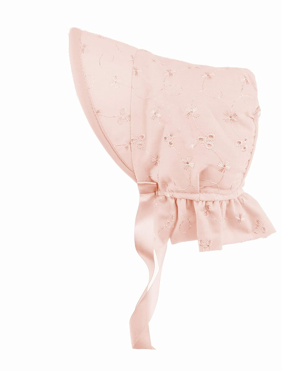 Glamour Girlz Retro Broderie Anglais Poke Peak Wide Brim Vintage Look Baby Girls Kids Infants Childrens Newborn Christening Baptism Bonnet Beanie Summer Sun Protection Hat 0 3 6 9 Months