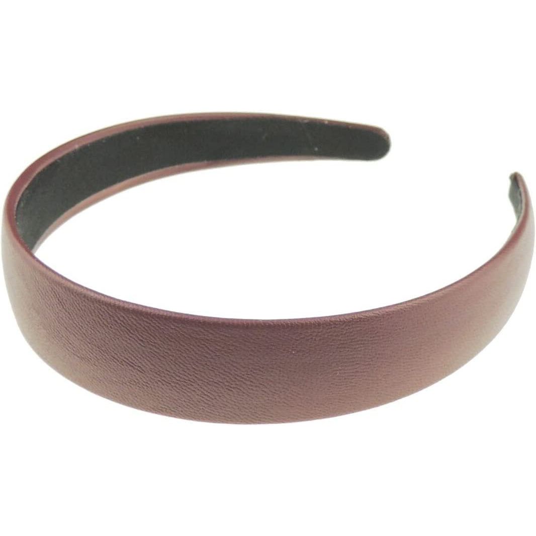 Girls Women (SMALL HEAD) 2.5cm Plain Leather Look Summer Wedding Party Birthday Bridal Headband Alice Band Hair Accessories Hairband Christmas Birthday Bridesmaid