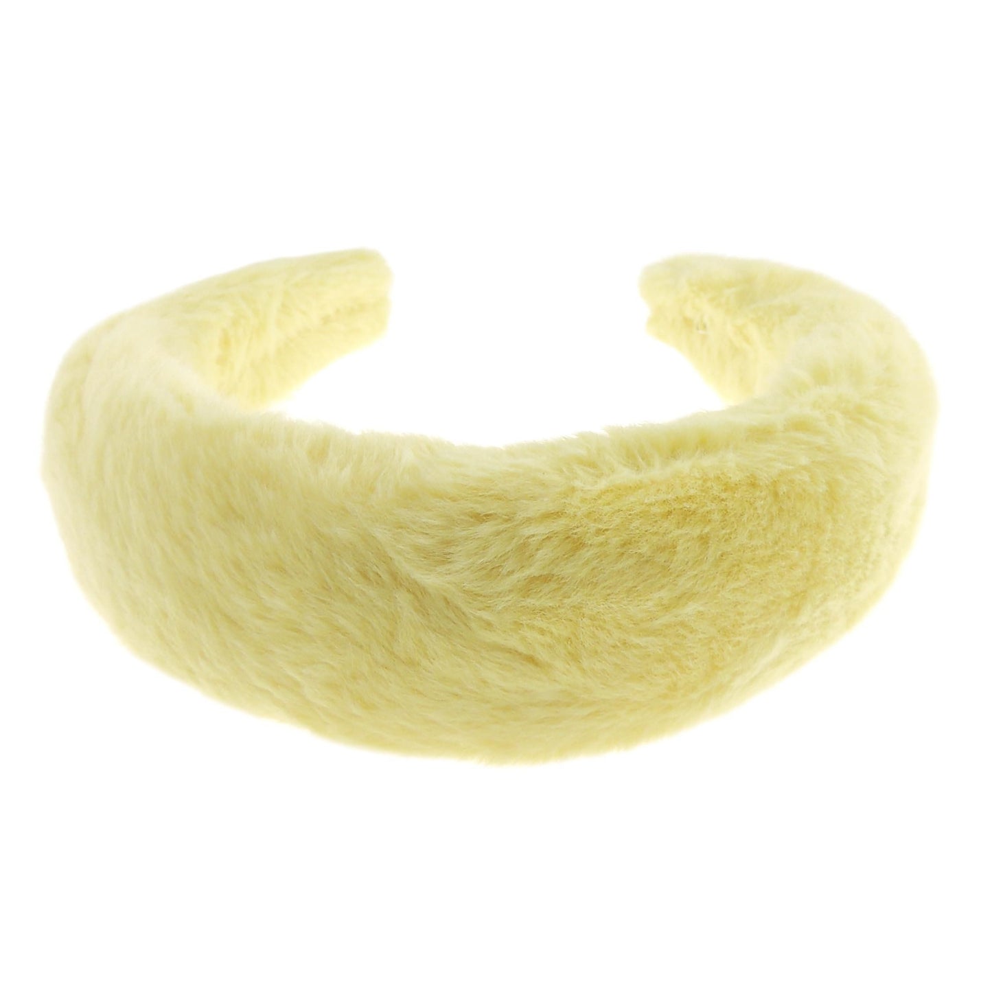 Womens Faux Fur Puffy Occasion Wedding Bridal Party Birthday Christmas Evening Wide 4cm Thick High Bump Padded Hair Hairband Accessories Headband Alice Band