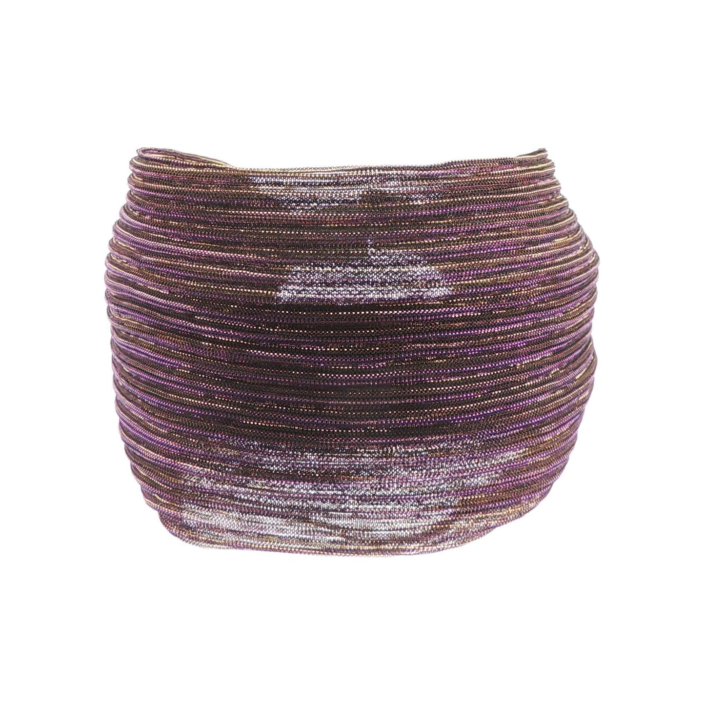 Womens Luxury Metallic Thread Draped 8cm Wide Headband Winter Evening Wedding Party Birthday Bridal Christmas Birthday Bridesmaid Alice Band Hair Accessories Hairband, Gift Idea (Gold Purple)