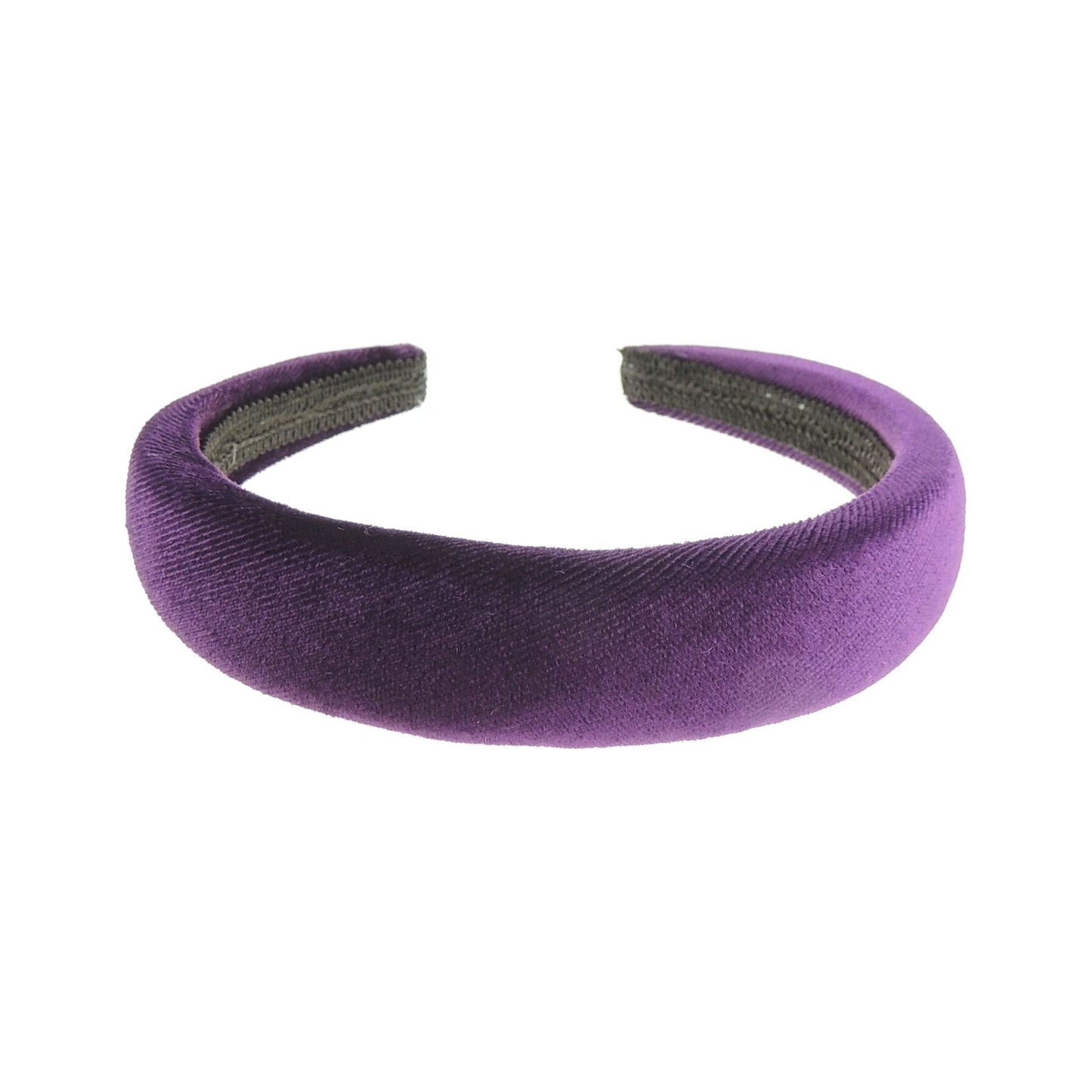 Womens Luxury Slightly Padded Puffy Velvet Flat Winter Evening Wedding Party Birthday Bridal Christmas Birthday Bridesmaid Headband Alice Band Hair Accessories Hairband (Royal Purple, One Size)