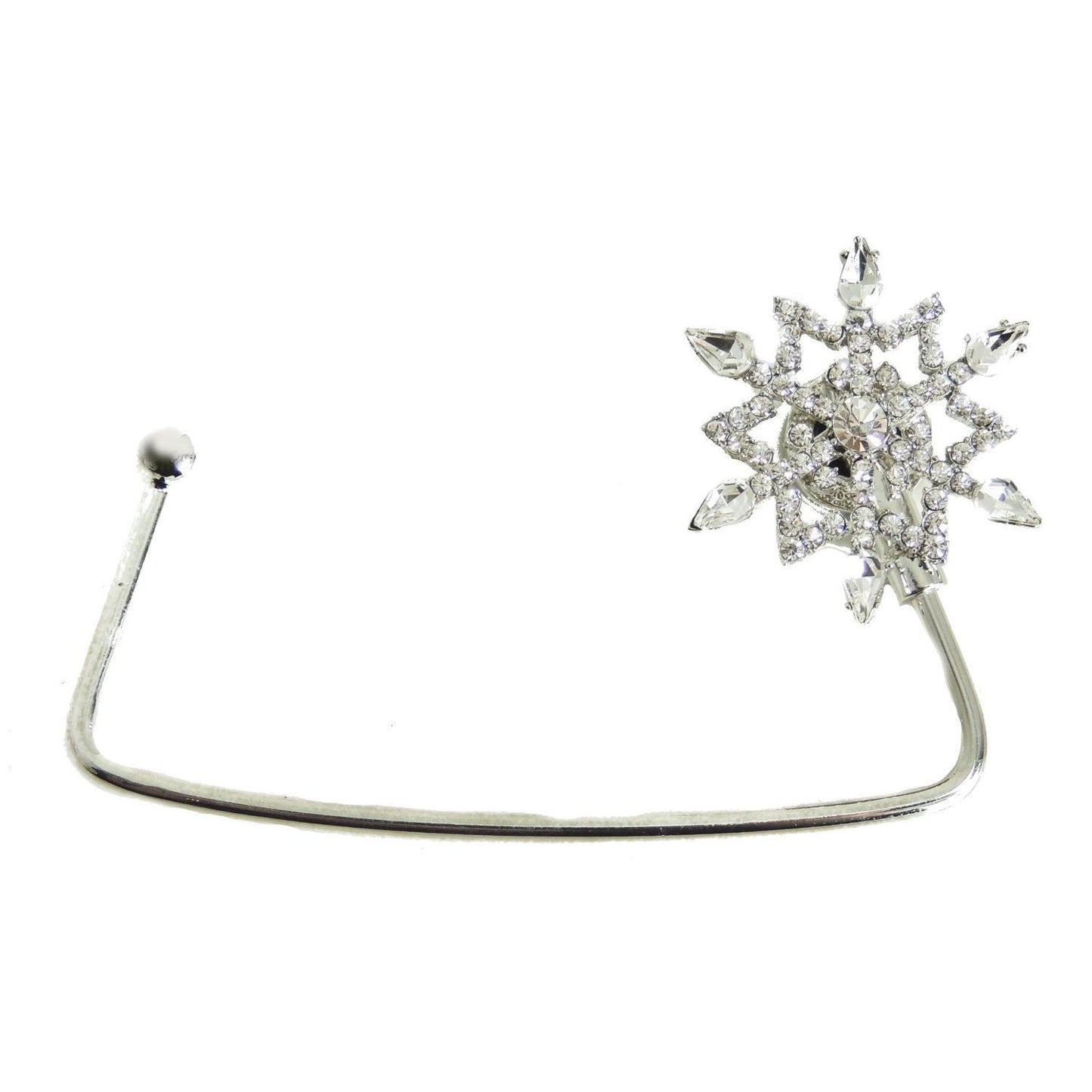 Glamour Girlz Ladies Diamante Handbag Bag Table Hanging Hook - Ladies Christmas for Her Snowflake Small