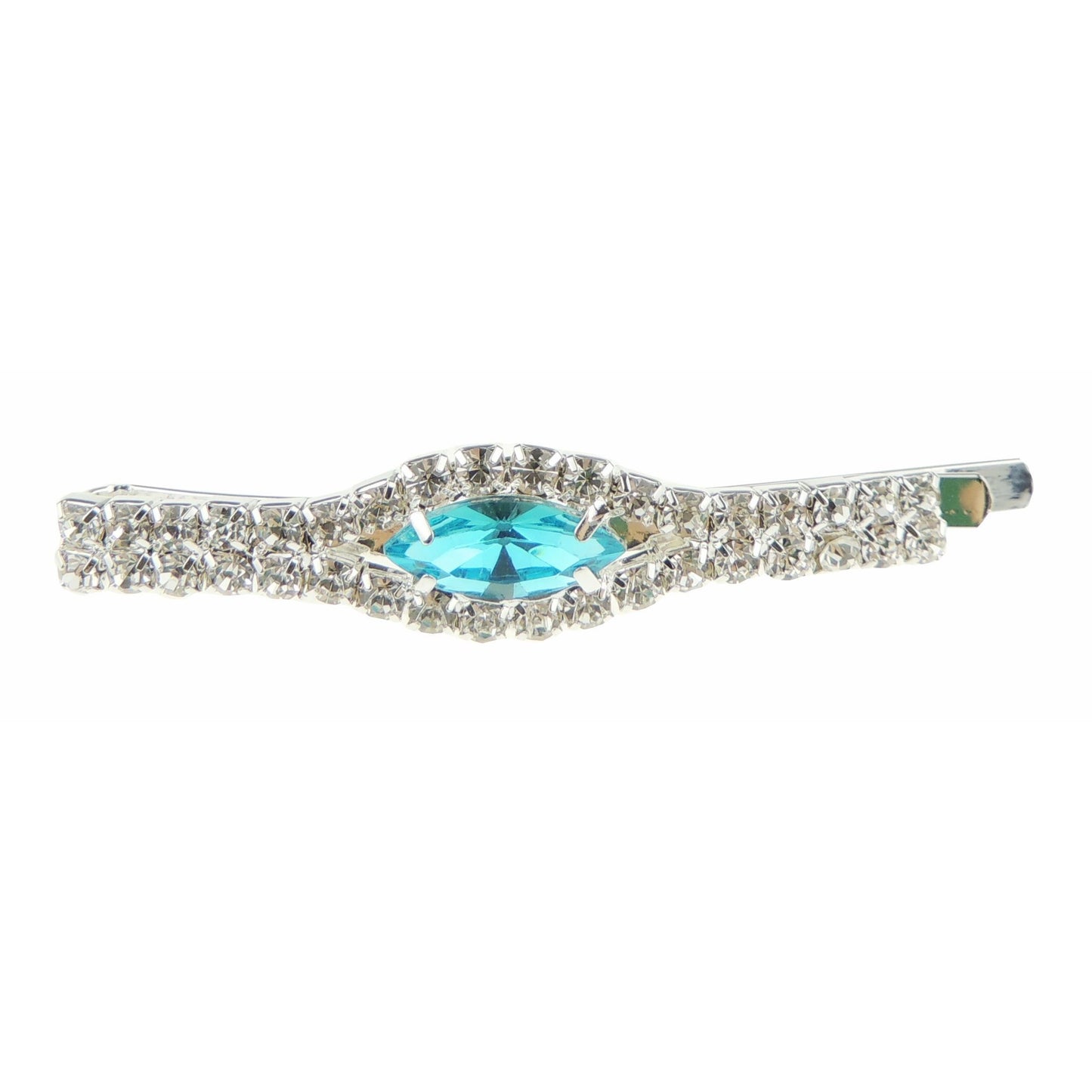 Ladies Extra Sparkly Small 5.5cm Crystal Diamante Hair Grip (Royal Blue)
