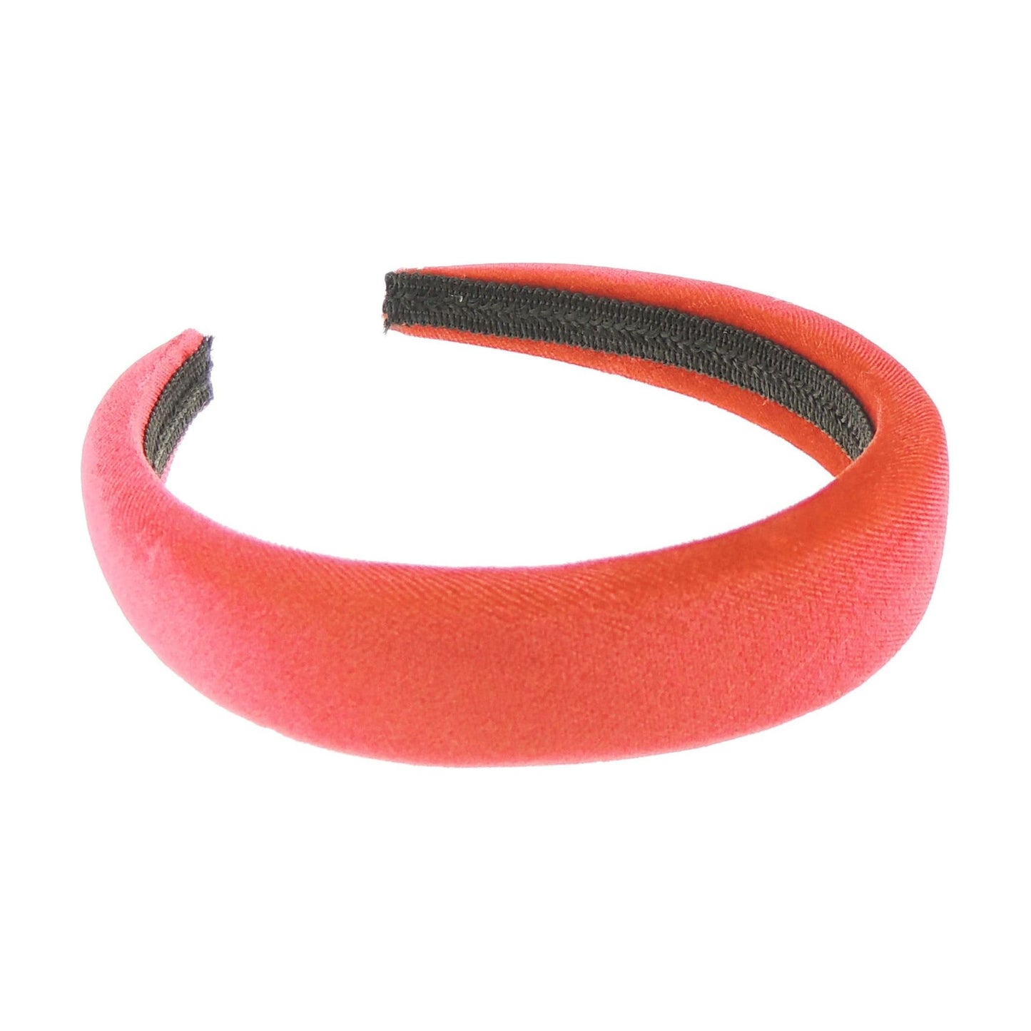 Womens Luxury Slightly Padded Puffy Velvet Flat Winter Evening Wedding Party Birthday Bridal Christmas Birthday Bridesmaid Headband Alice Band Hair Accessories Hairband (Red, One Size)