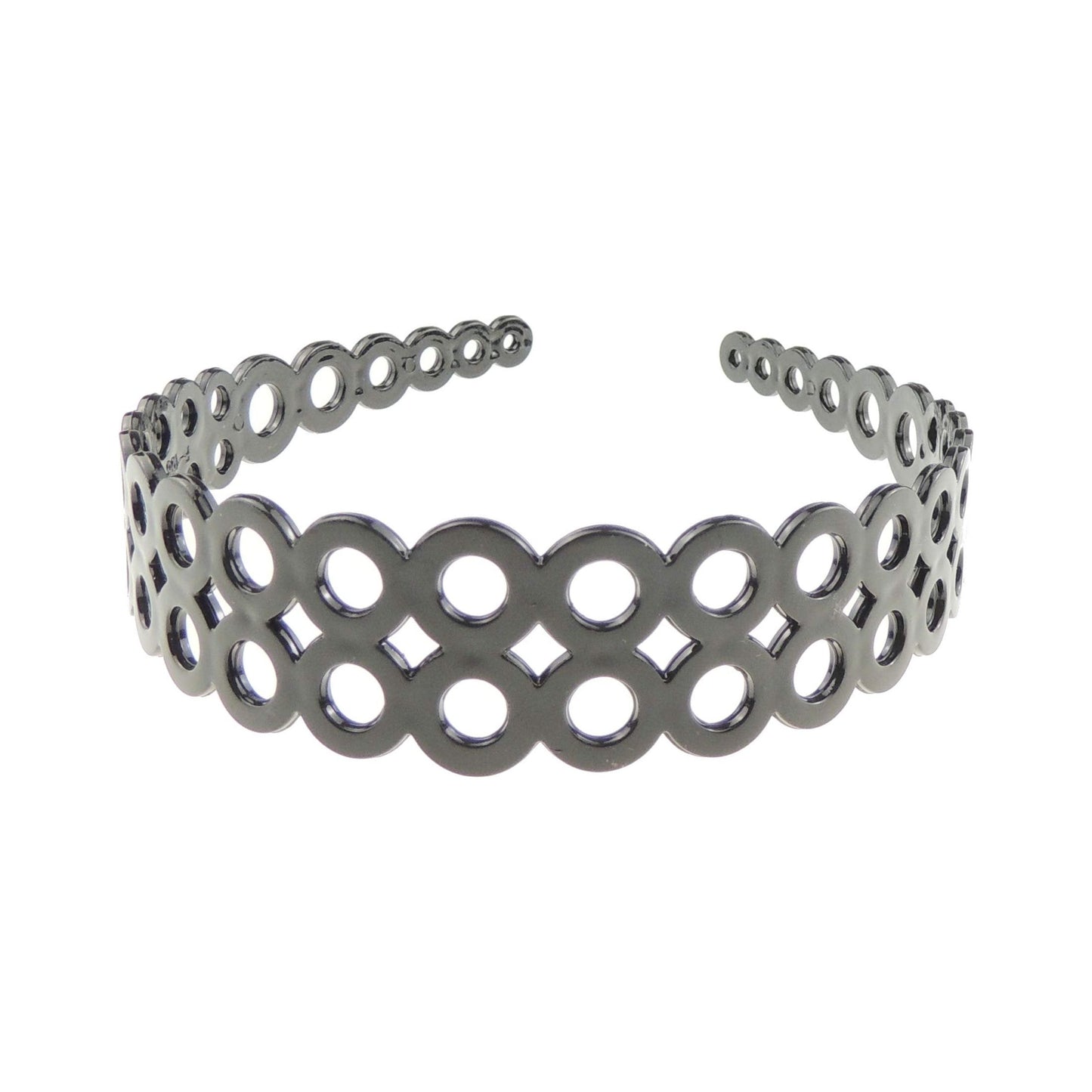 GIRLS SMALL HEAD LADIES School Uniform Birthday Party Hair Accessories Plain Plastic Wide Circles Chain Links Stencil Short Long Hair Headband Alice Band Hairband