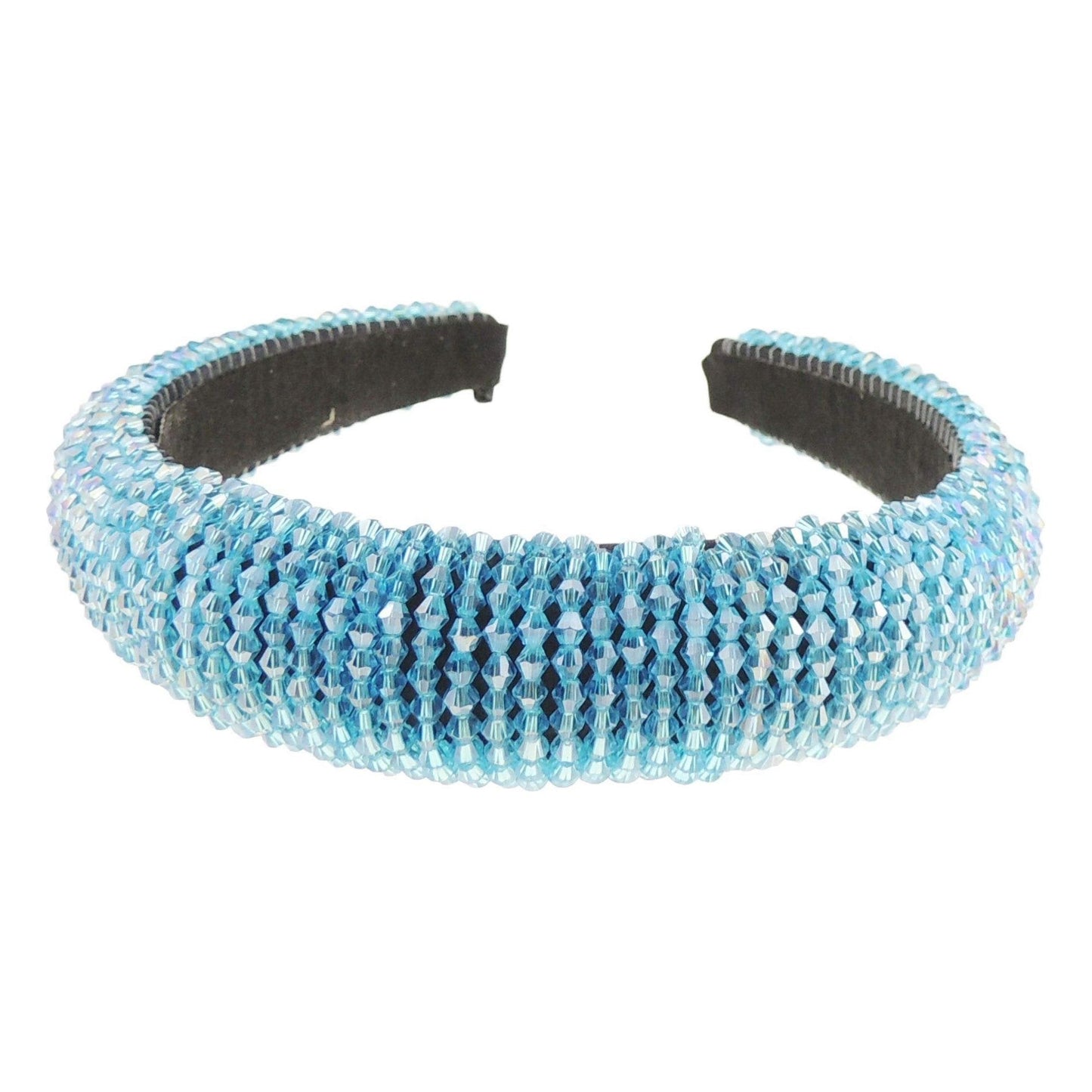 Womens Occasion Wedding Bridal Evening Embellished Crystal Beaded Jewelled Bump Formal Party Padded Sparkly Hair Headband Alice Band