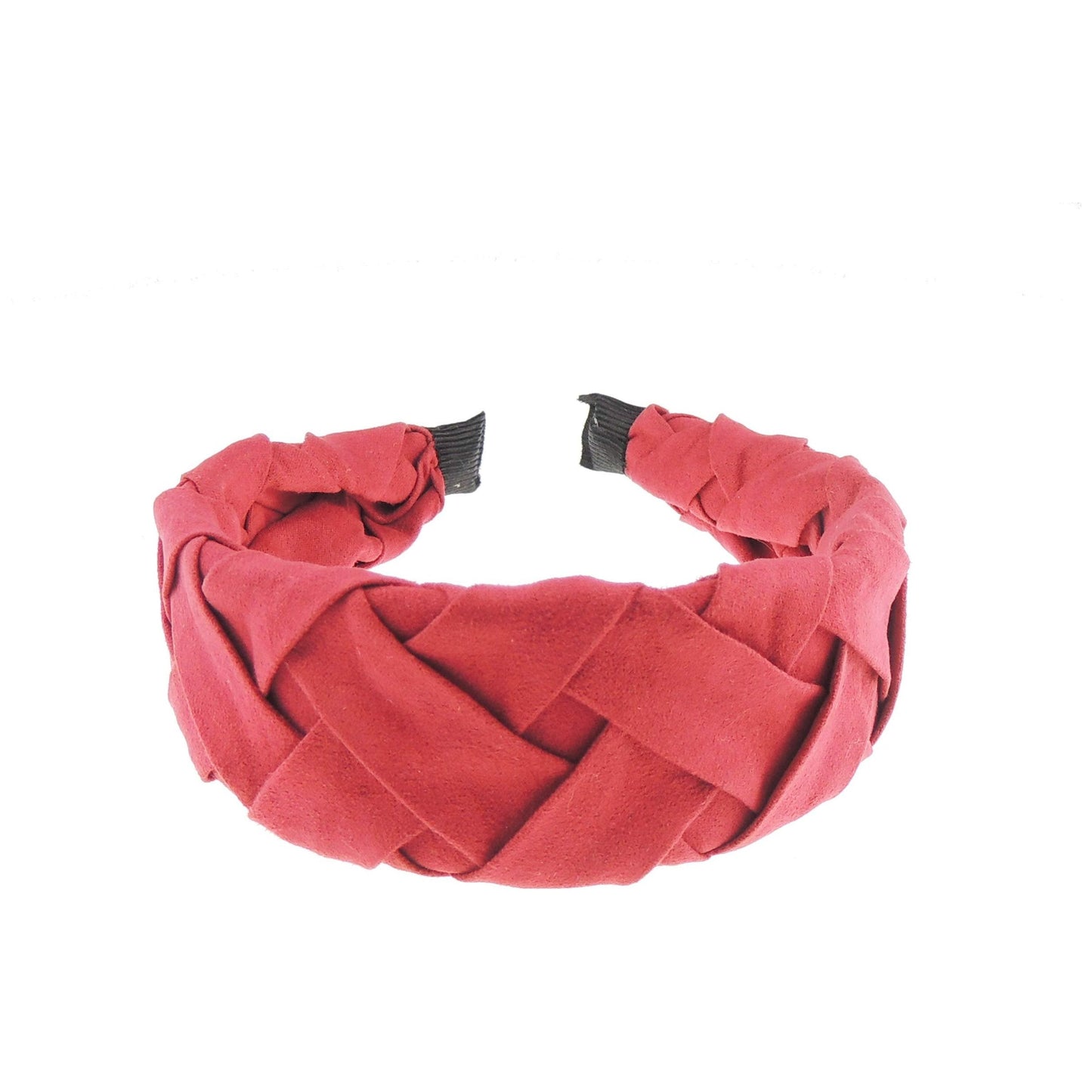 Womens Girls Suede Fabric Look Plaited Braided Block Colour Winter Work Everyday Wedding Birthday Christmas Bridal Party Headband Hair Accessories Styling Turban Retro 60s Alice Band Head Hairband