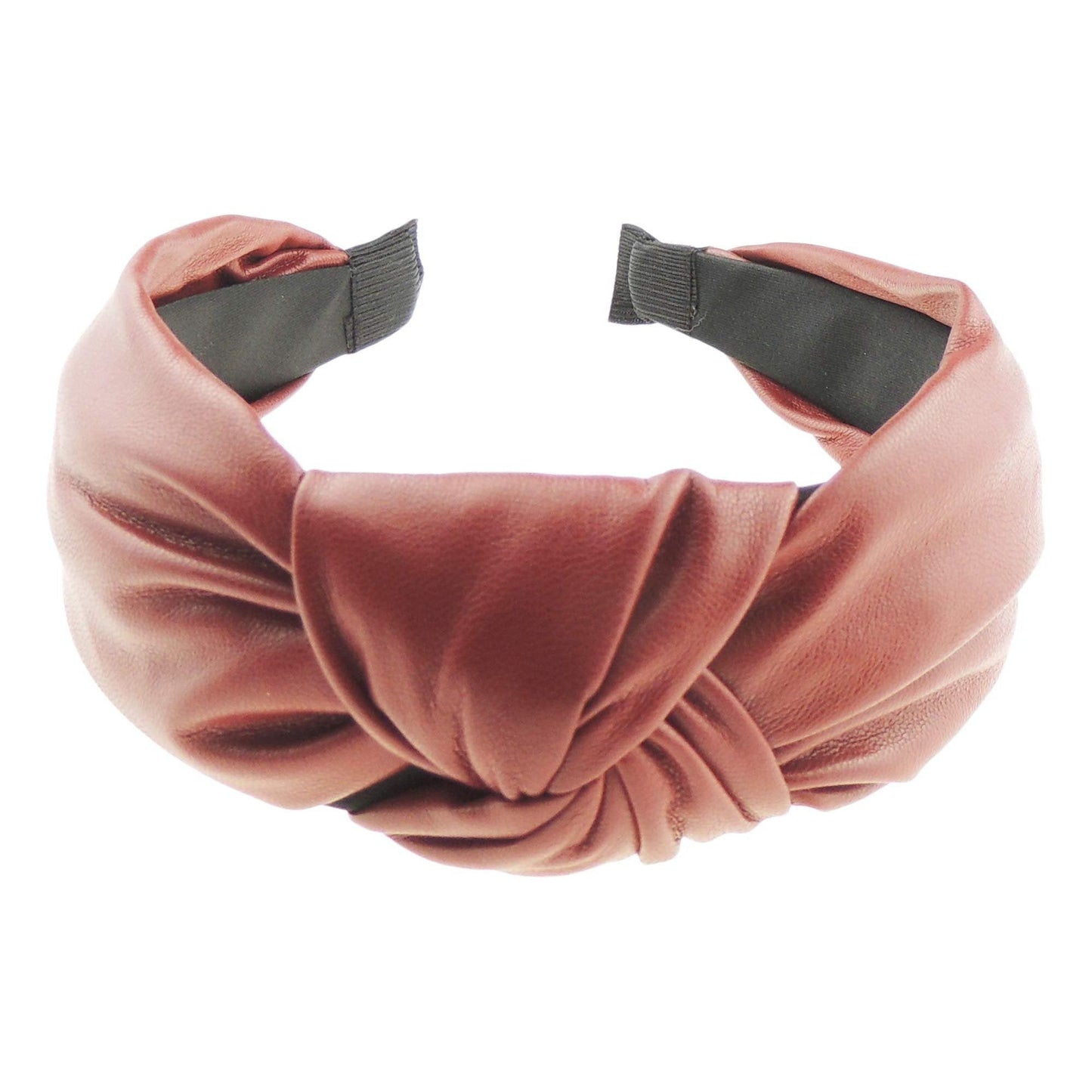 Womens Vegan Faux Leather Wide Top Knot Fabric Turban Evening Boho Retro Funky Vintage Headband Alice Band Hair Hairband For Christmas Birthday Wedding