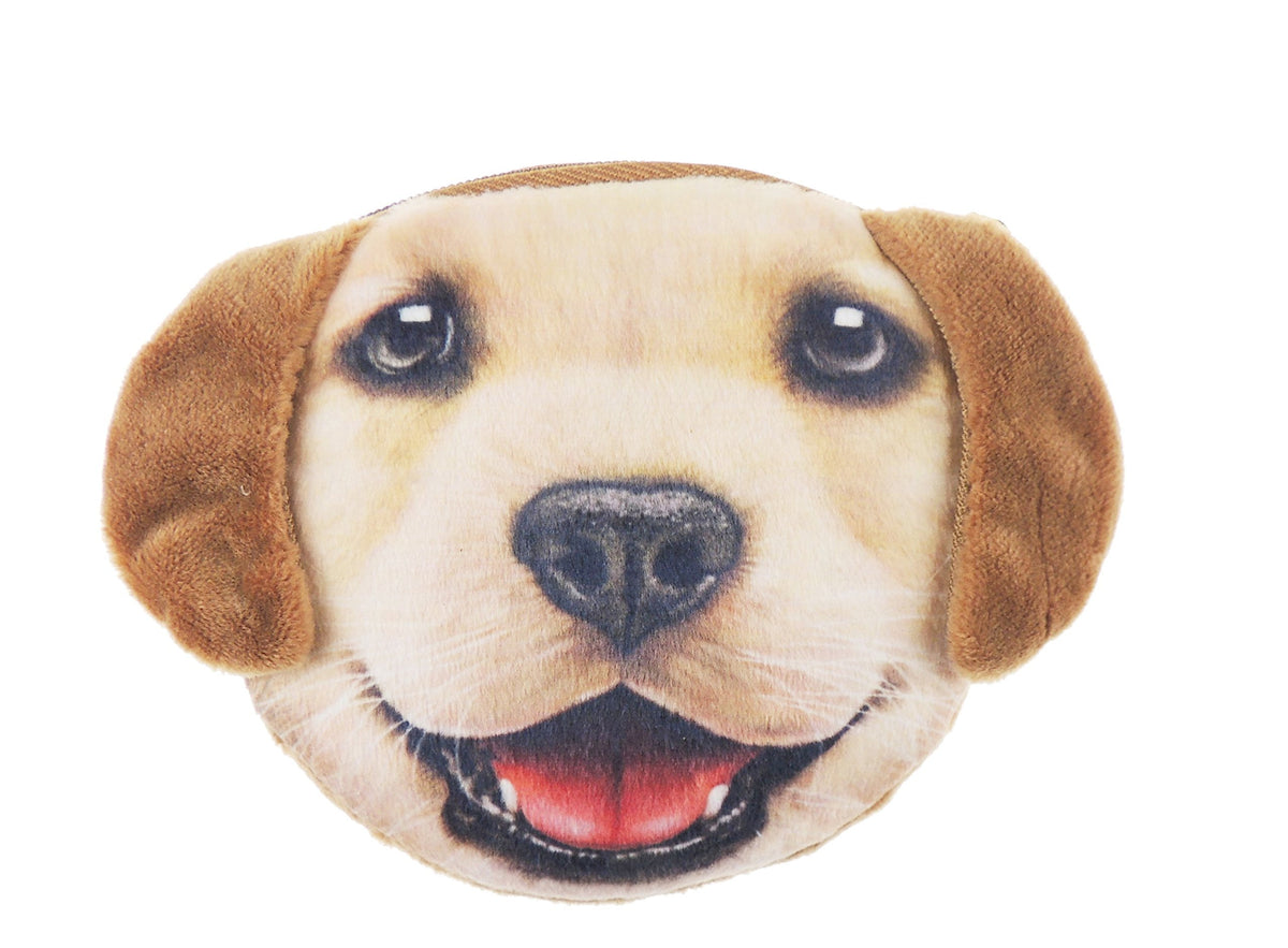 Womens Mens Girls Boys Cute Kids Teens Dog Puppy Doggy Animal Lovers Funny Christmas Birthday Gift Realistic Face Coin Change Money Makeup Zipper Holder Wallet Pouch Purse (Bulldog)